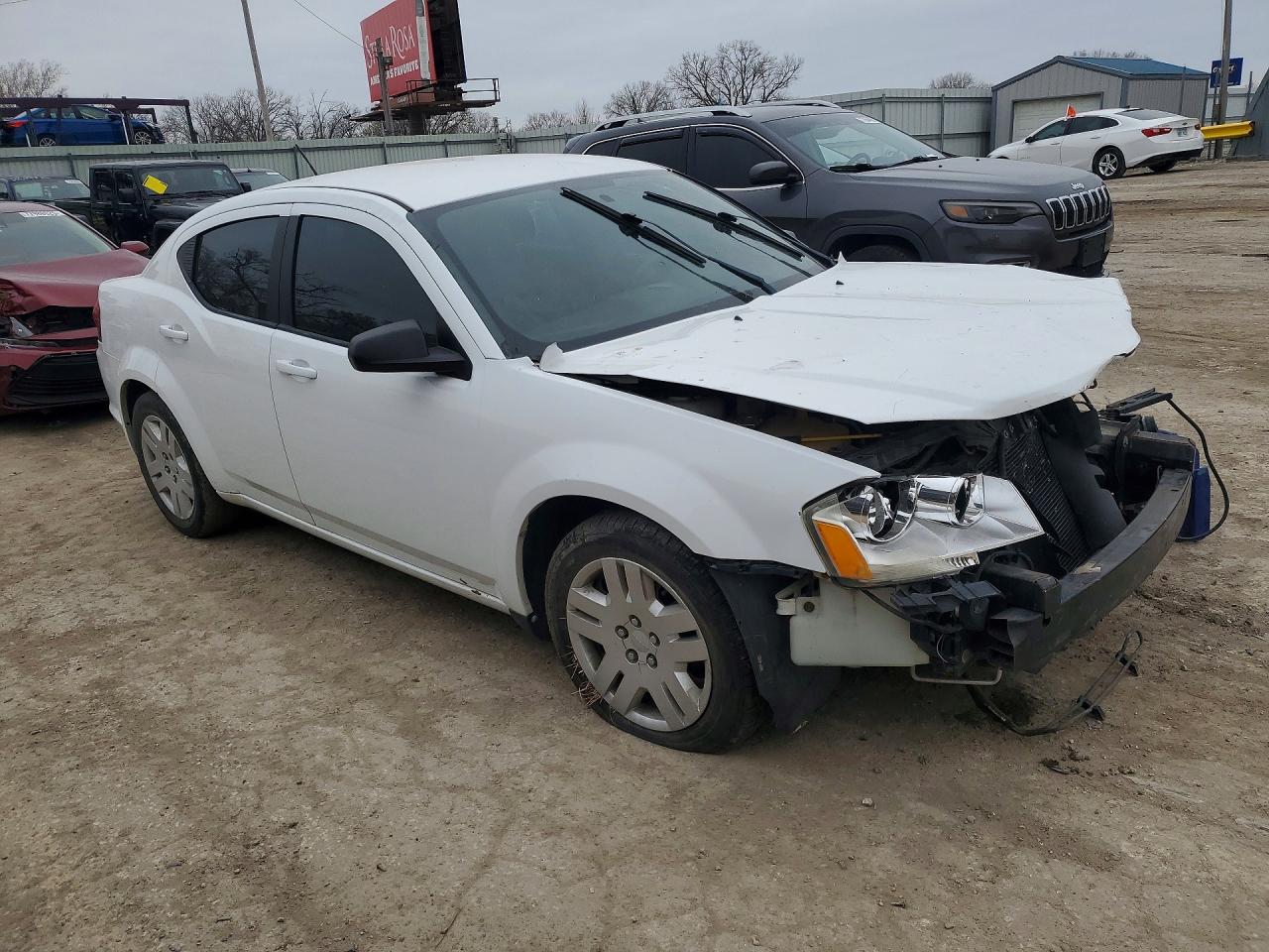 2013 Dodge Avenger Se White vin: 1C3CDZAG2DN749395
