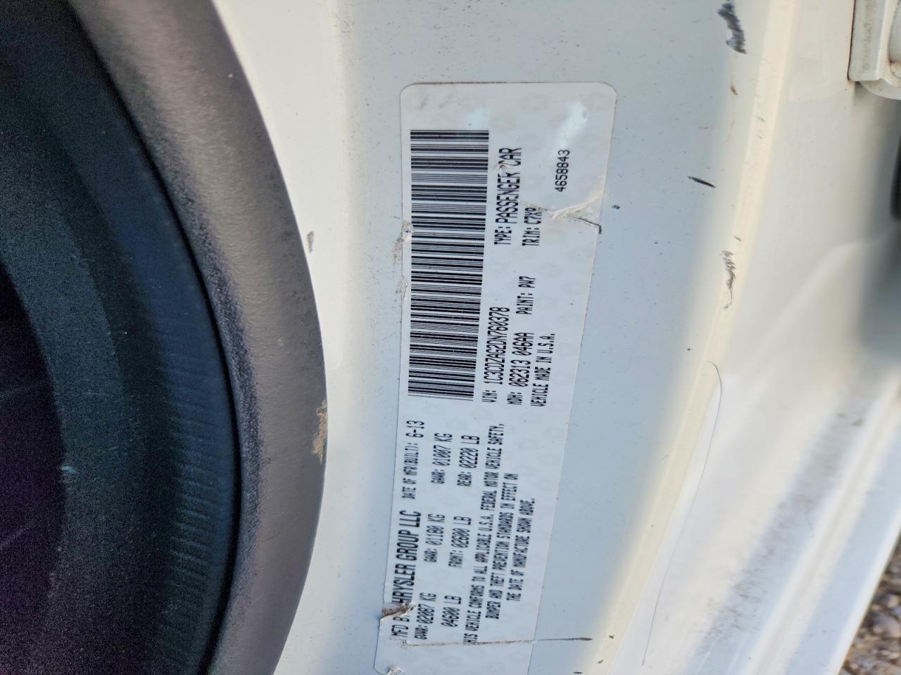 2013 Dodge Avenger Se White vin: 1C3CDZAG2DN760378