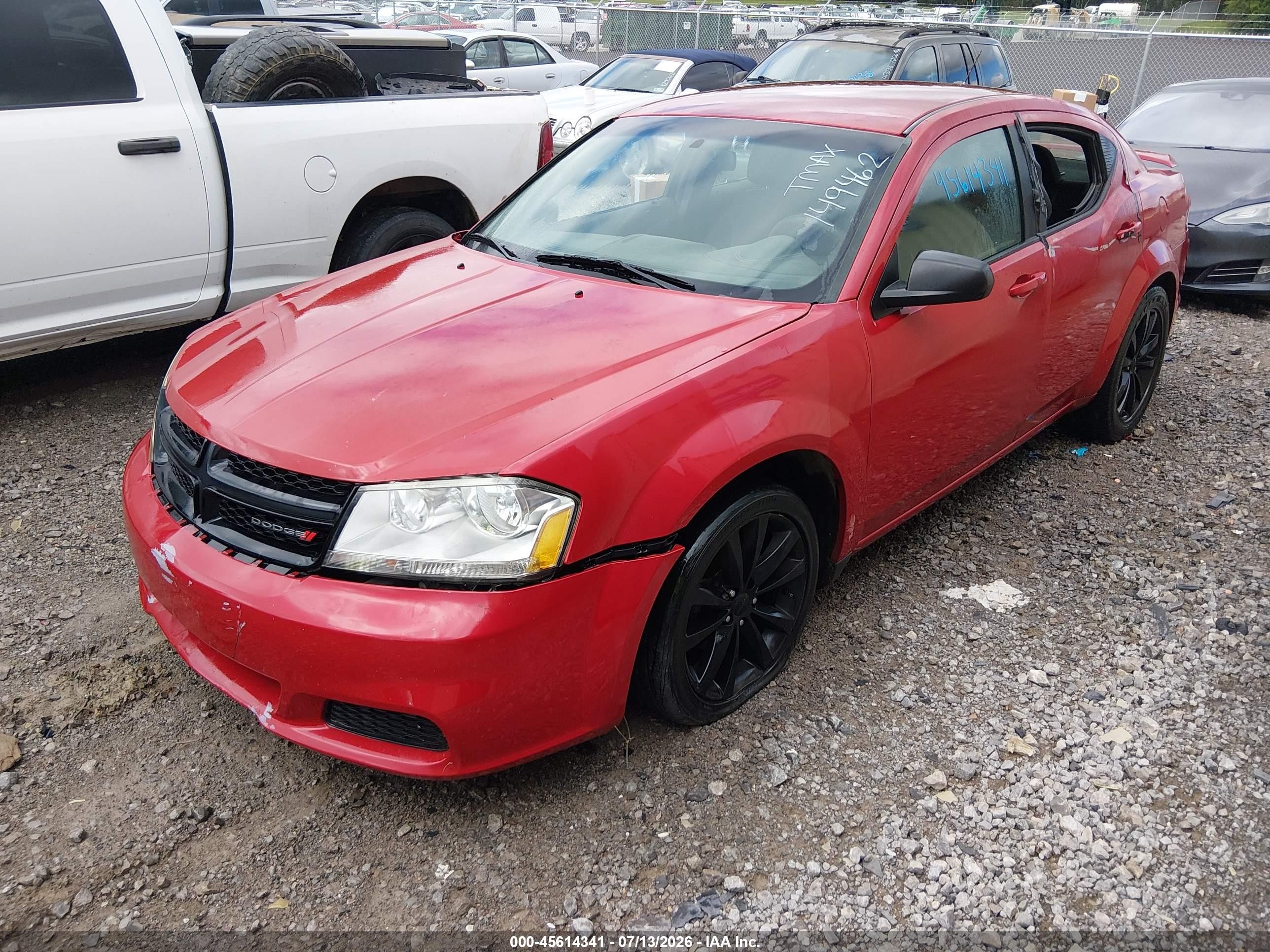 2014 Dodge Avenger Se Red vin: 1C3CDZAG2EN149462