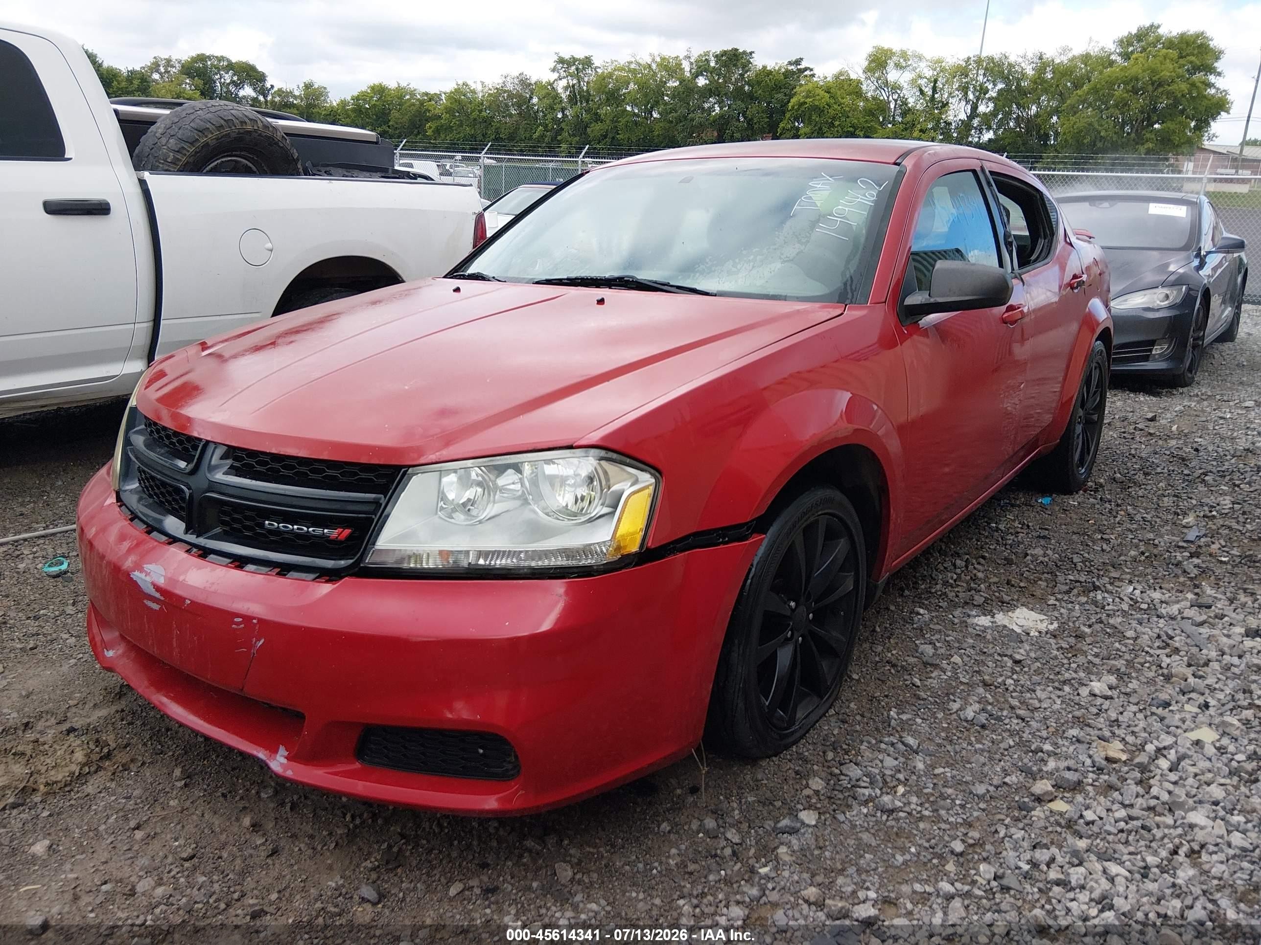 2014 Dodge Avenger Se Red vin: 1C3CDZAG2EN149462