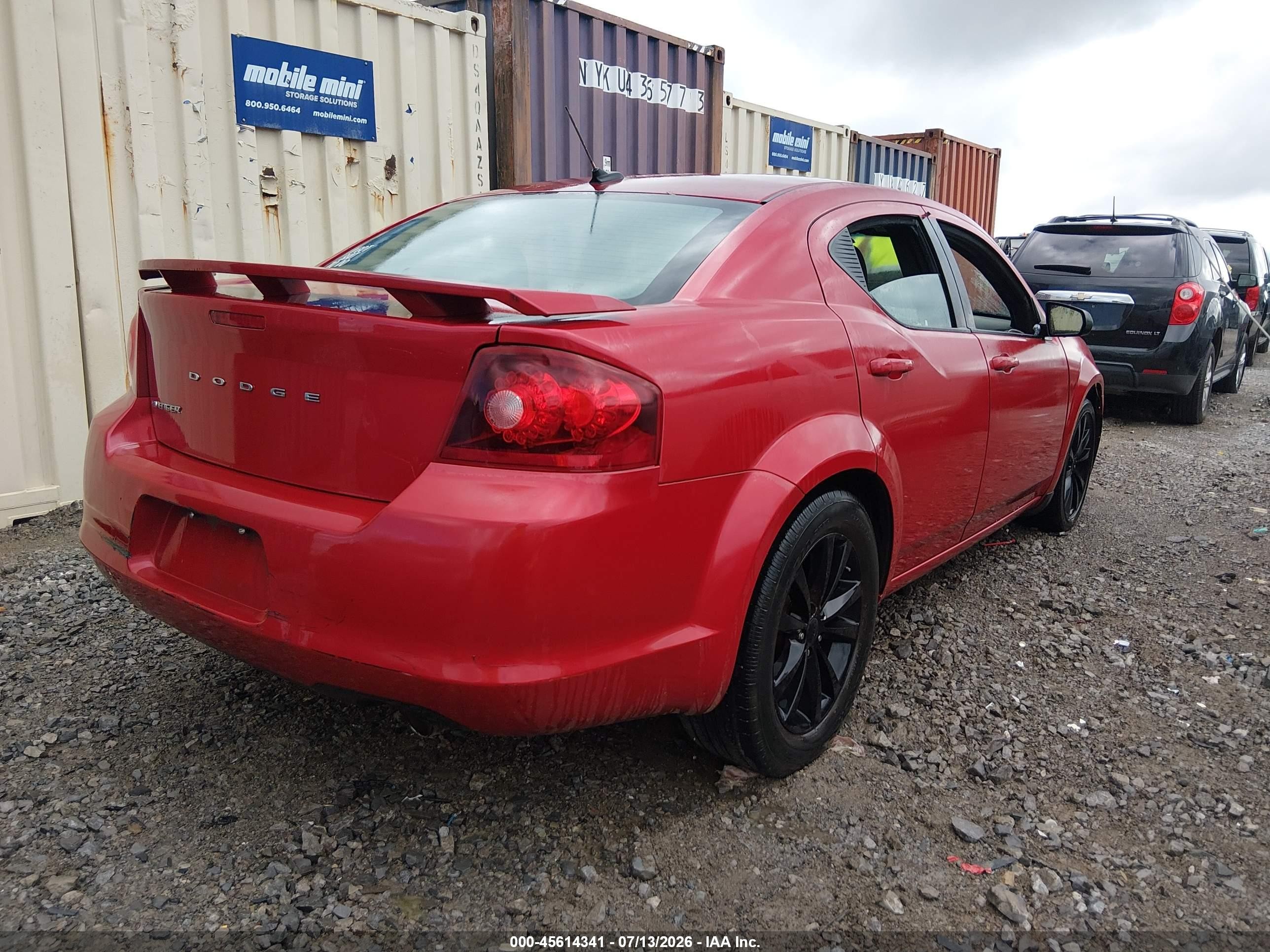 2014 Dodge Avenger Se Red vin: 1C3CDZAG2EN149462
