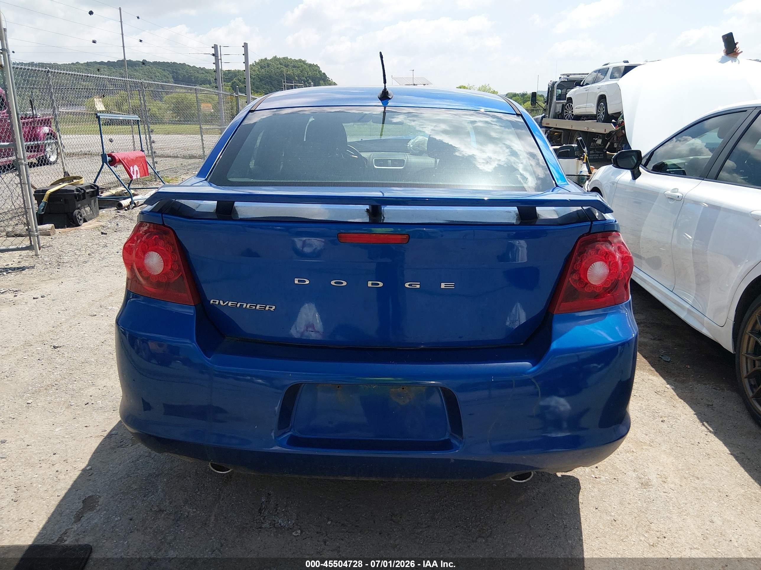 2013 Dodge Avenger Se V6 Blue vin: 1C3CDZAG3DN634000