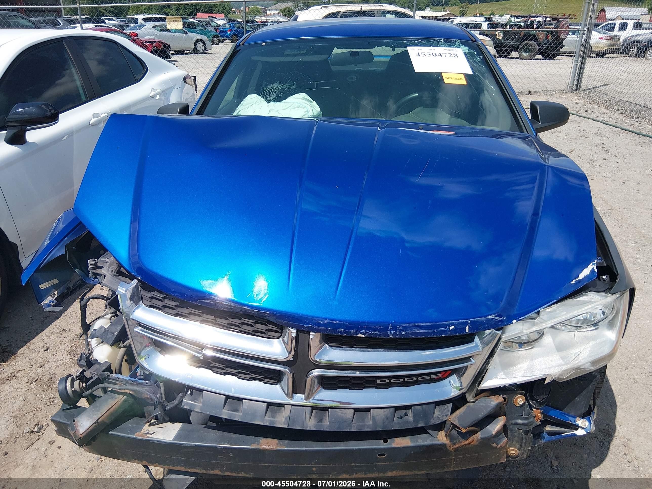 2013 Dodge Avenger Se V6 Blue vin: 1C3CDZAG3DN634000