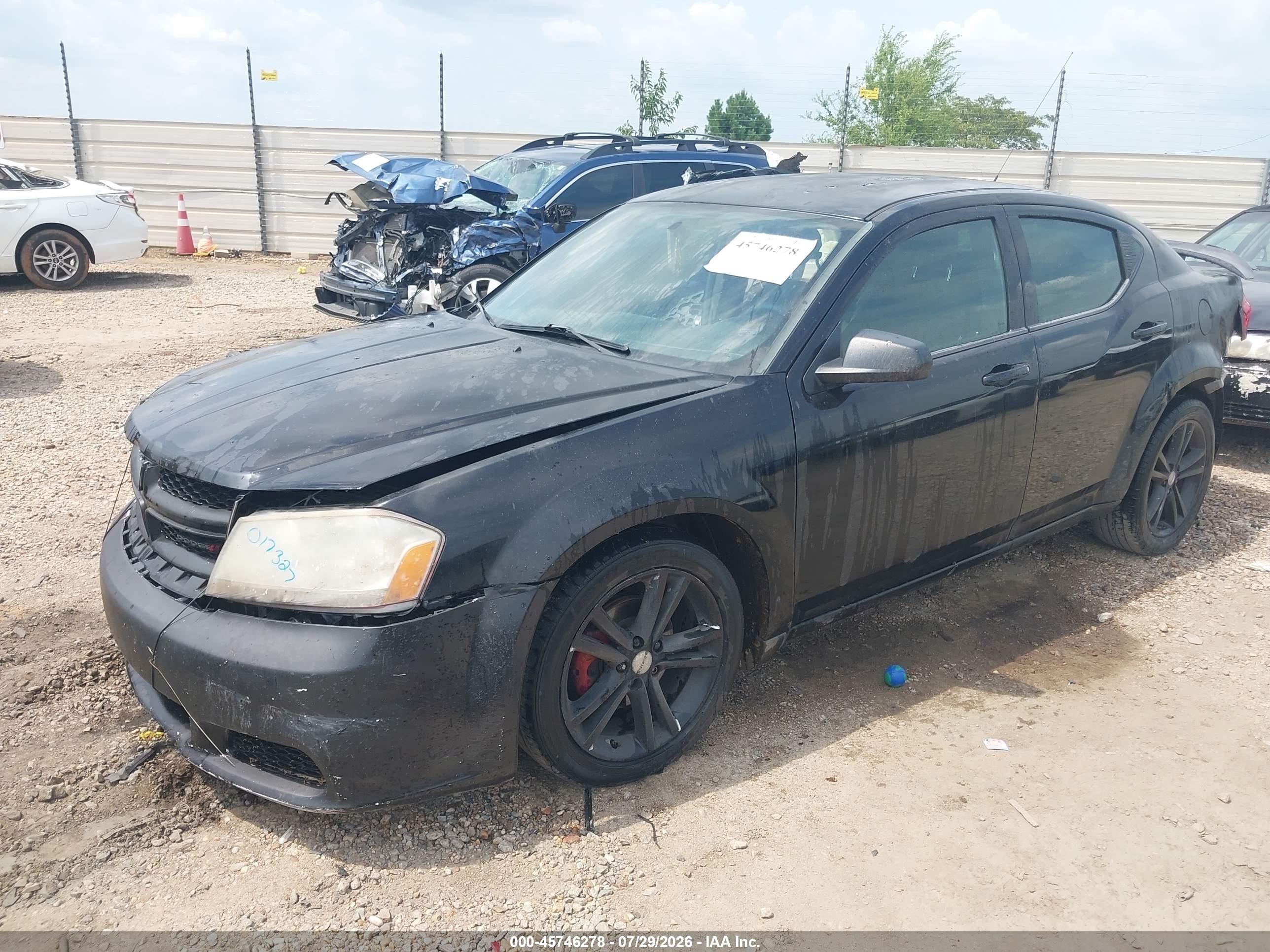 2013 Dodge Avenger Se V6 Black vin: 1C3CDZAG3DN748420