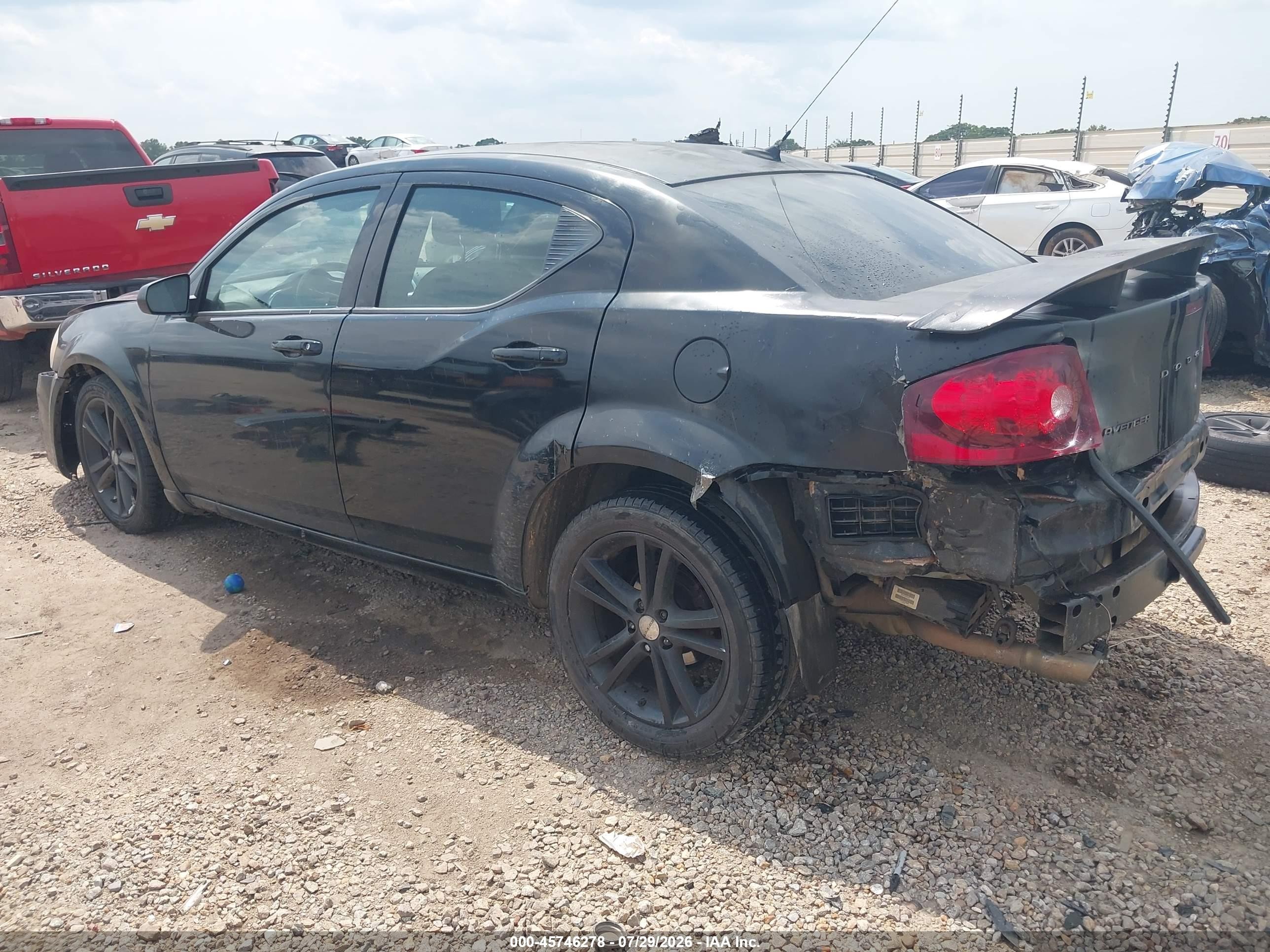 2013 Dodge Avenger Se V6 Black vin: 1C3CDZAG3DN748420