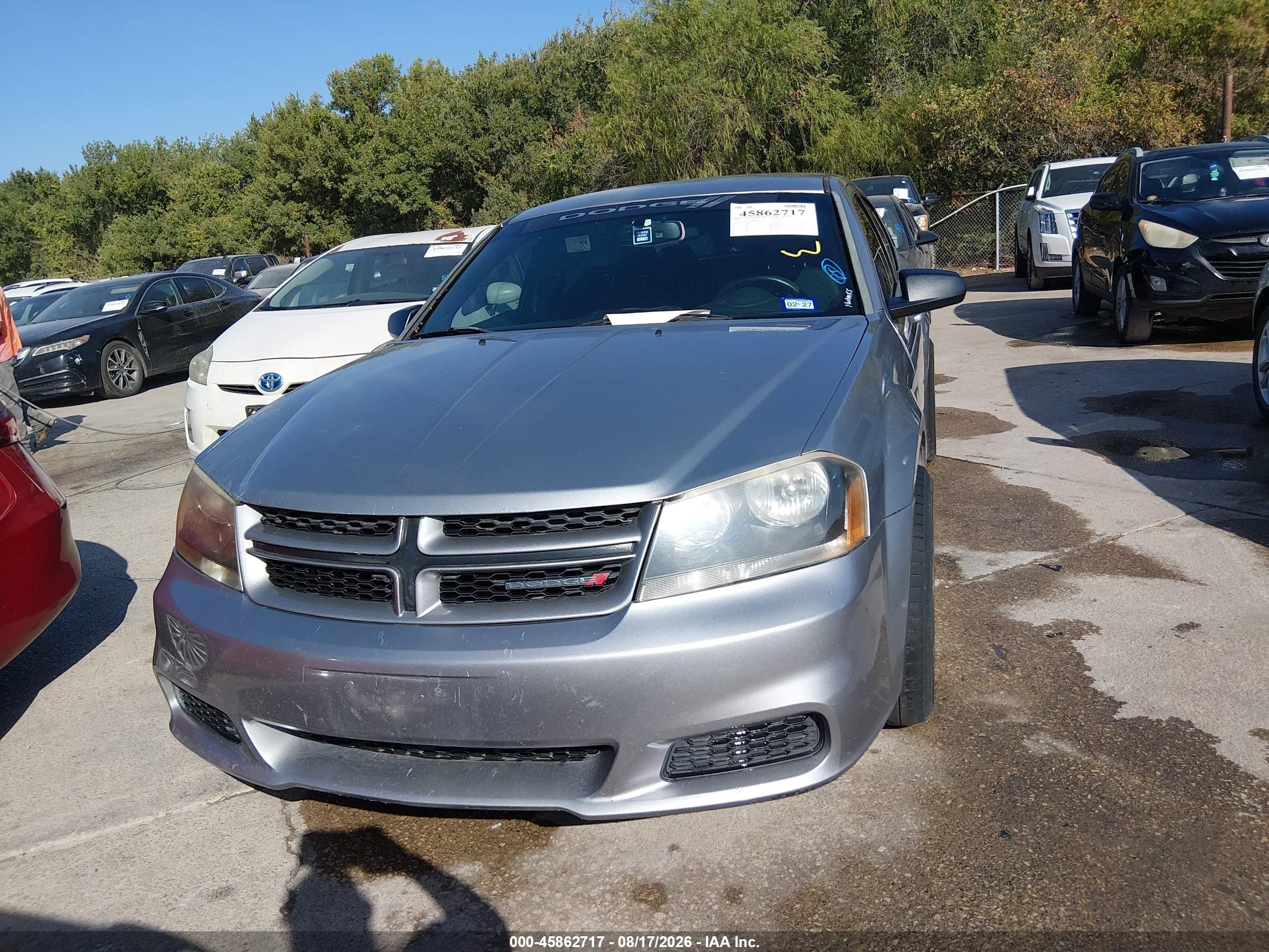 2013 Dodge Avenger Se V6 Серебряный vin: 1C3CDZAG3DN769803
