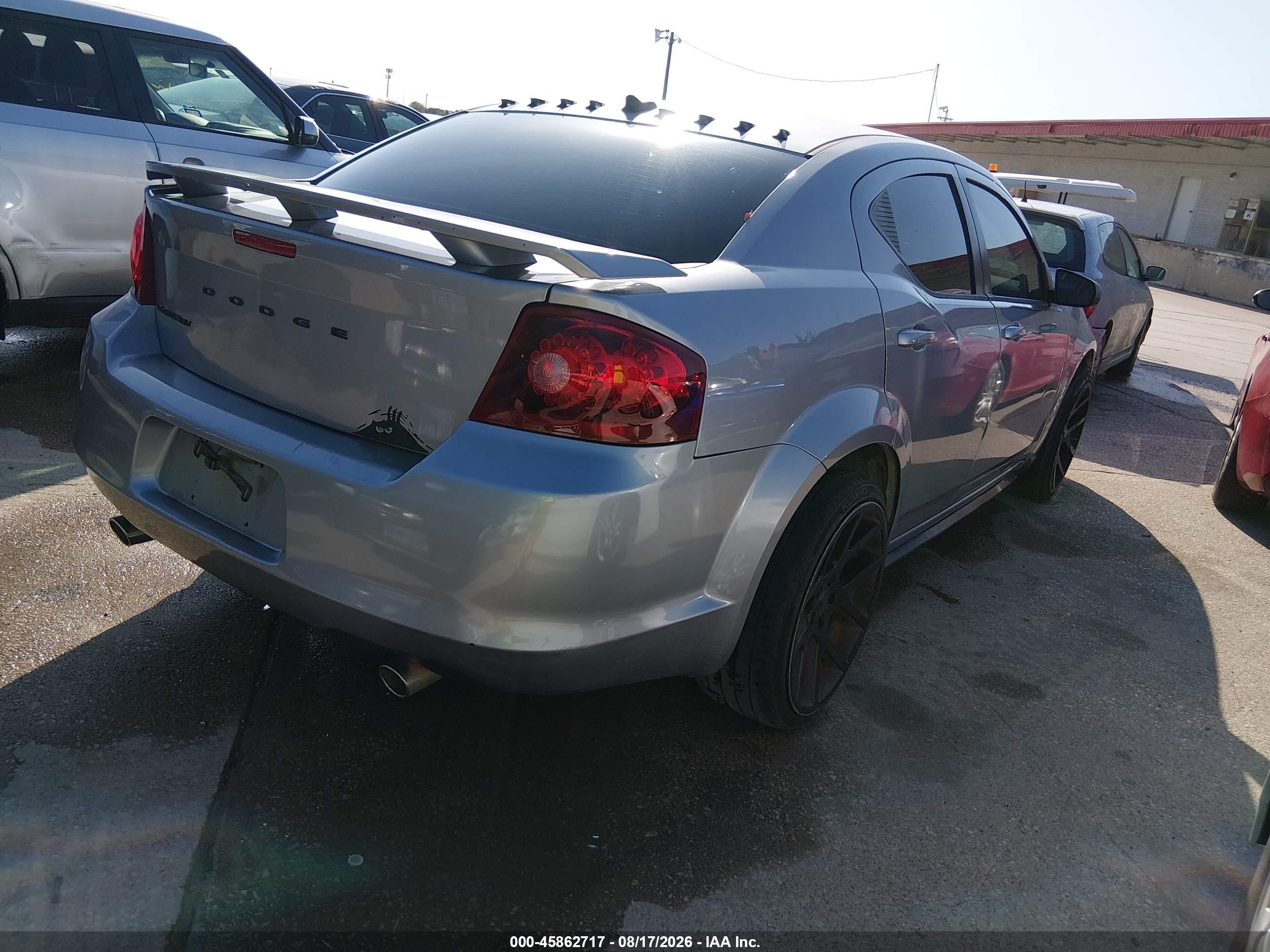 2013 Dodge Avenger Se V6 Серебряный vin: 1C3CDZAG3DN769803
