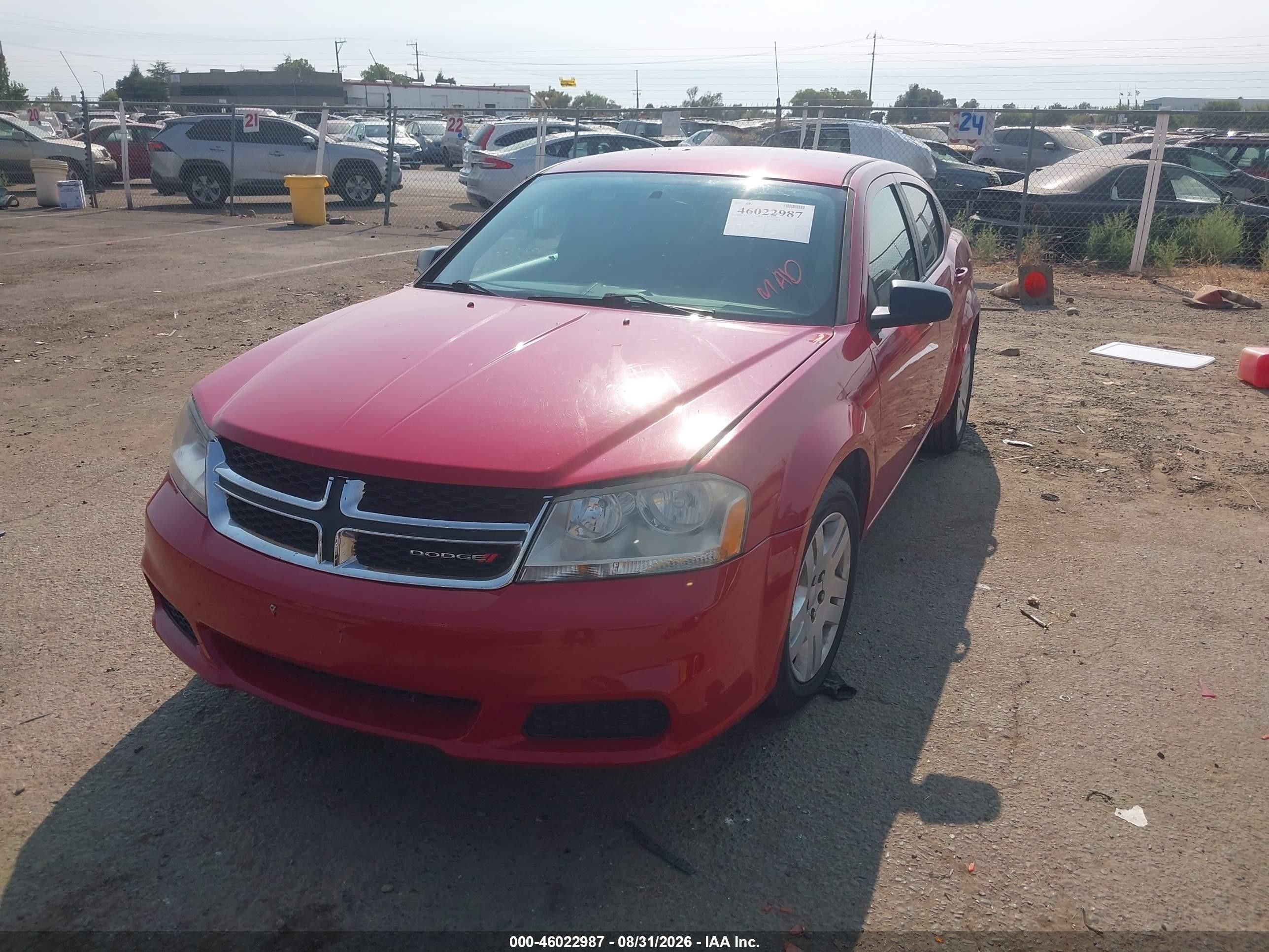 2014 Dodge Avenger Se Красный vin: 1C3CDZAG3EN177576