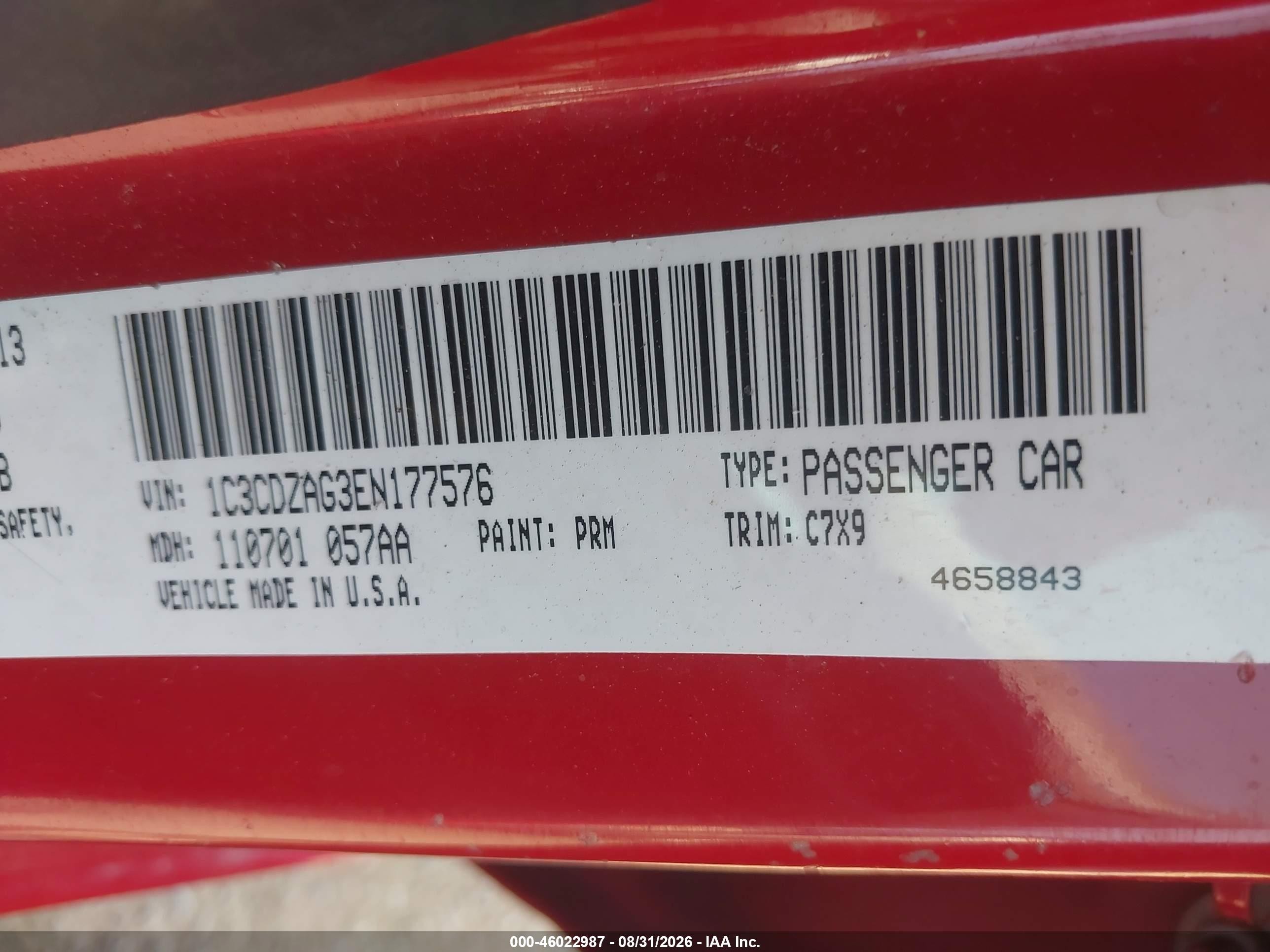 2014 Dodge Avenger Se Красный vin: 1C3CDZAG3EN177576