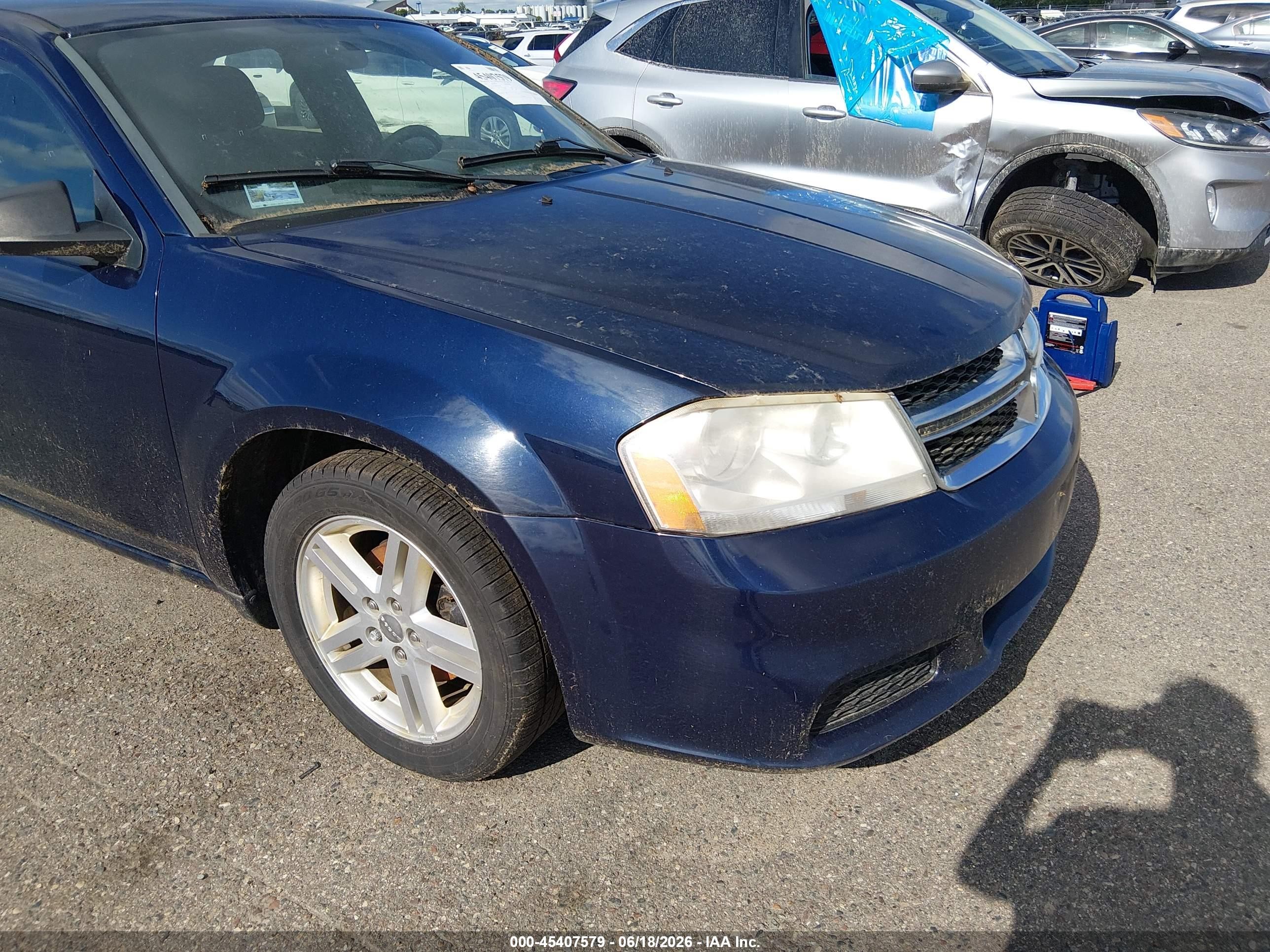 2014 Dodge Avenger Se Синий vin: 1C3CDZAG3EN218594