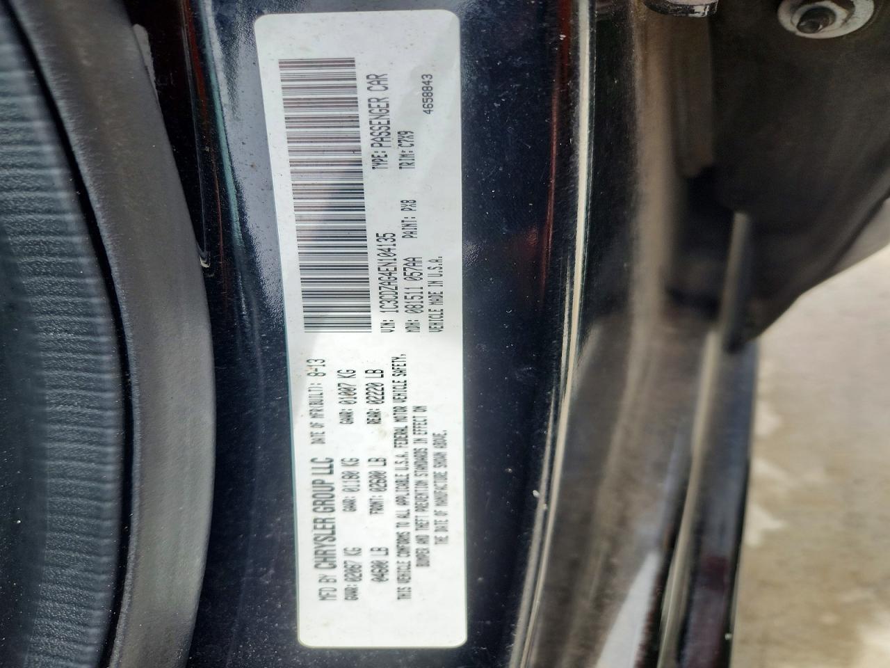 2014 Dodge Avenger Se Black vin: 1C3CDZAG4EN104135