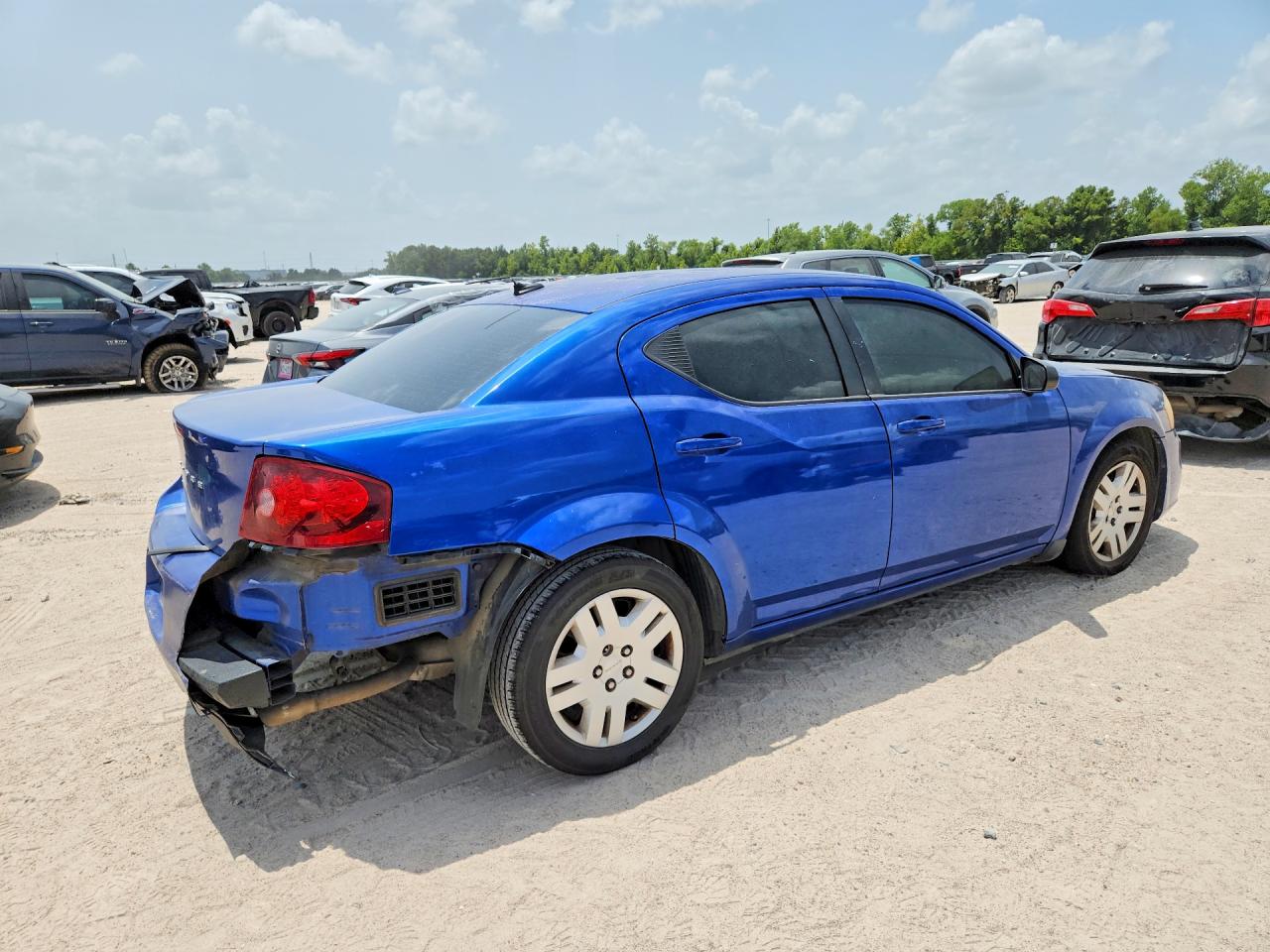 2014 Dodge Avenger Se Синий vin: 1C3CDZAG4EN166750