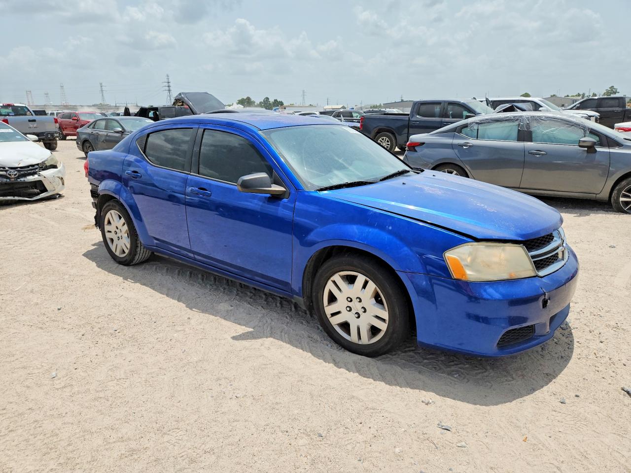 2014 Dodge Avenger Se Синий vin: 1C3CDZAG4EN166750