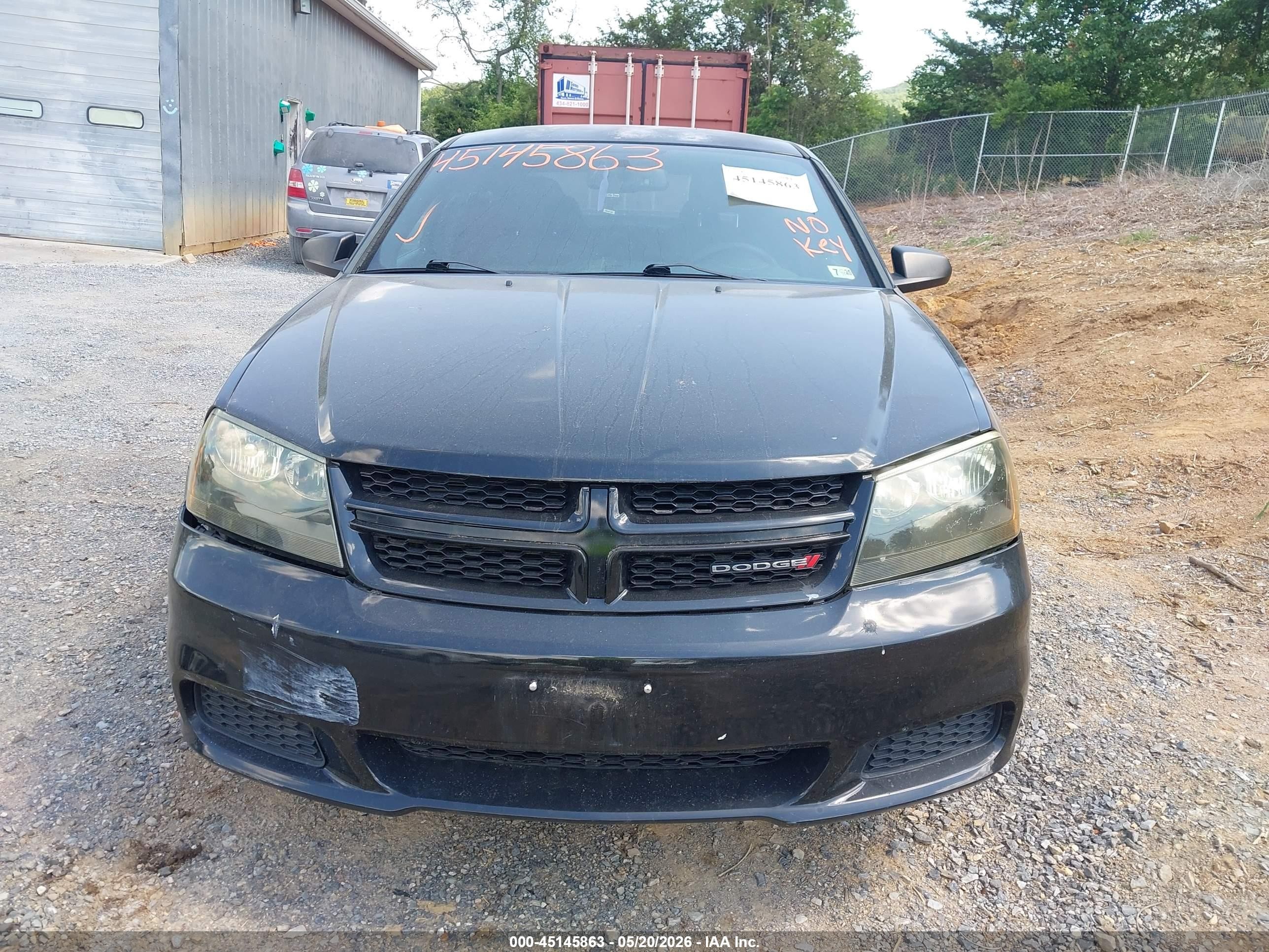 2014 Dodge Avenger Se Black vin: 1C3CDZAG4EN177361