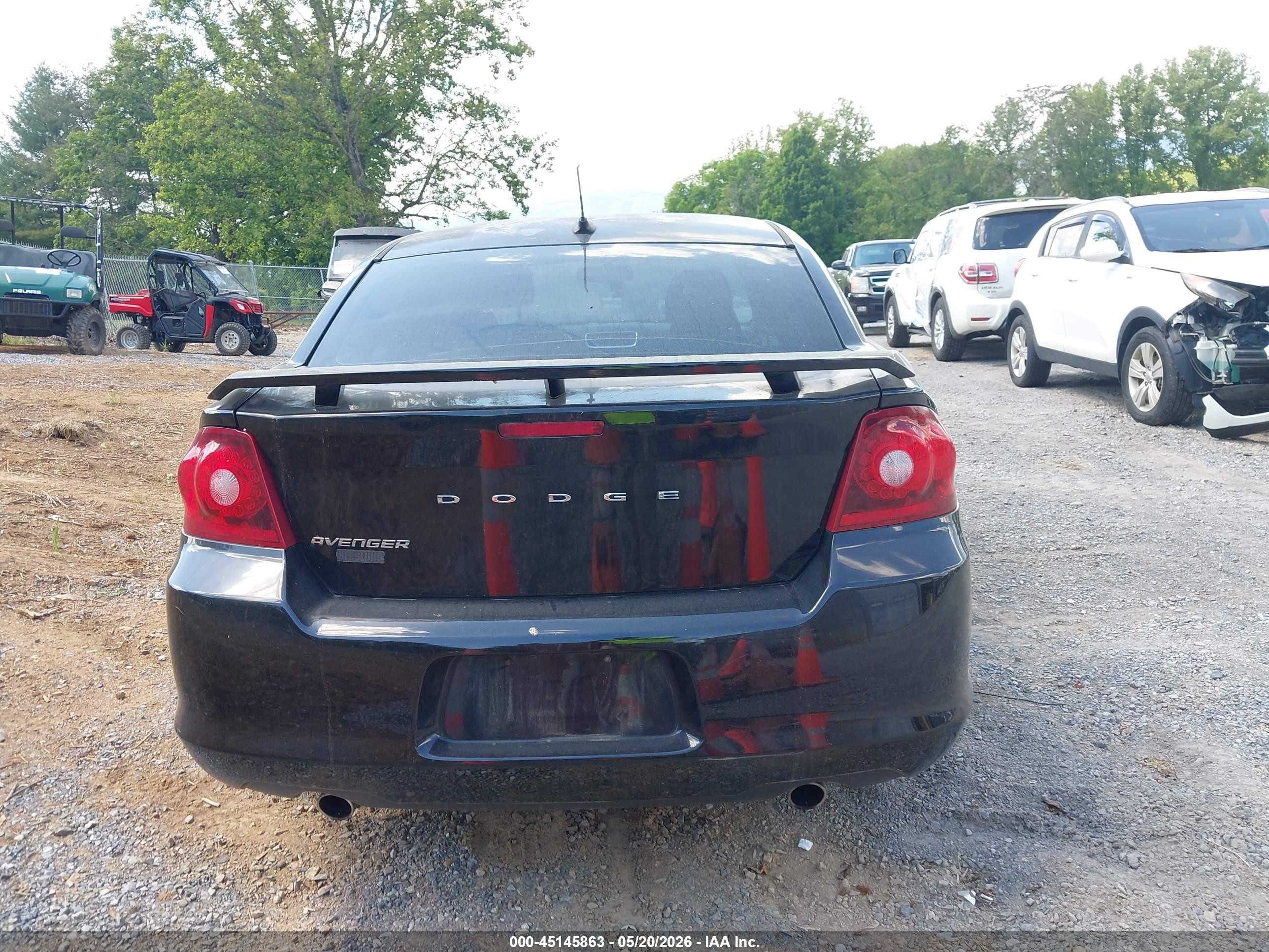 2014 Dodge Avenger Se Black vin: 1C3CDZAG4EN177361