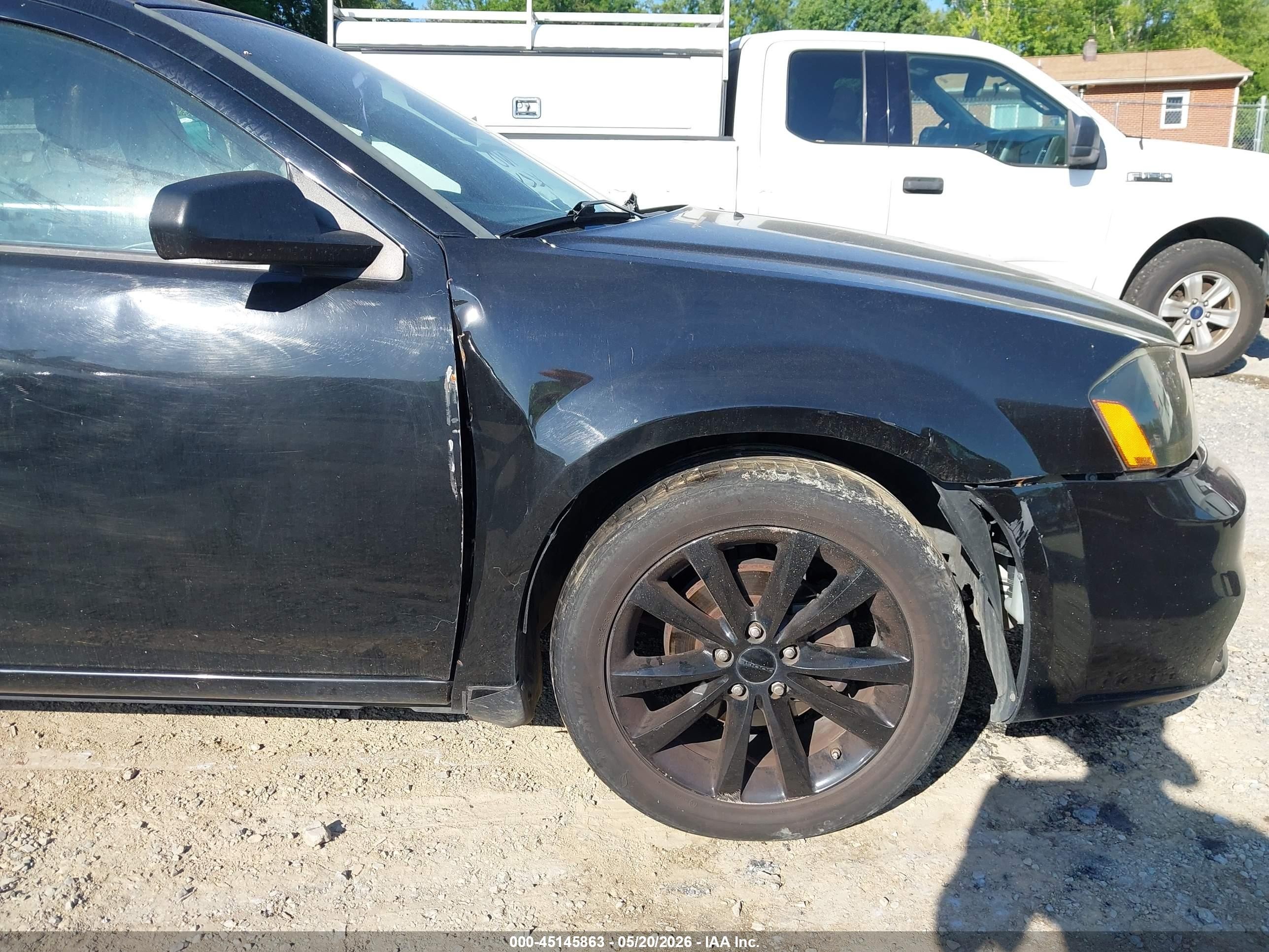 2014 Dodge Avenger Se Black vin: 1C3CDZAG4EN177361