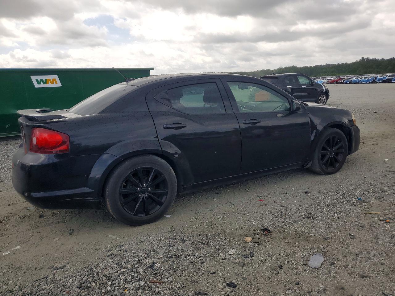2014 Dodge Avenger Se Black vin: 1C3CDZAG4EN177361