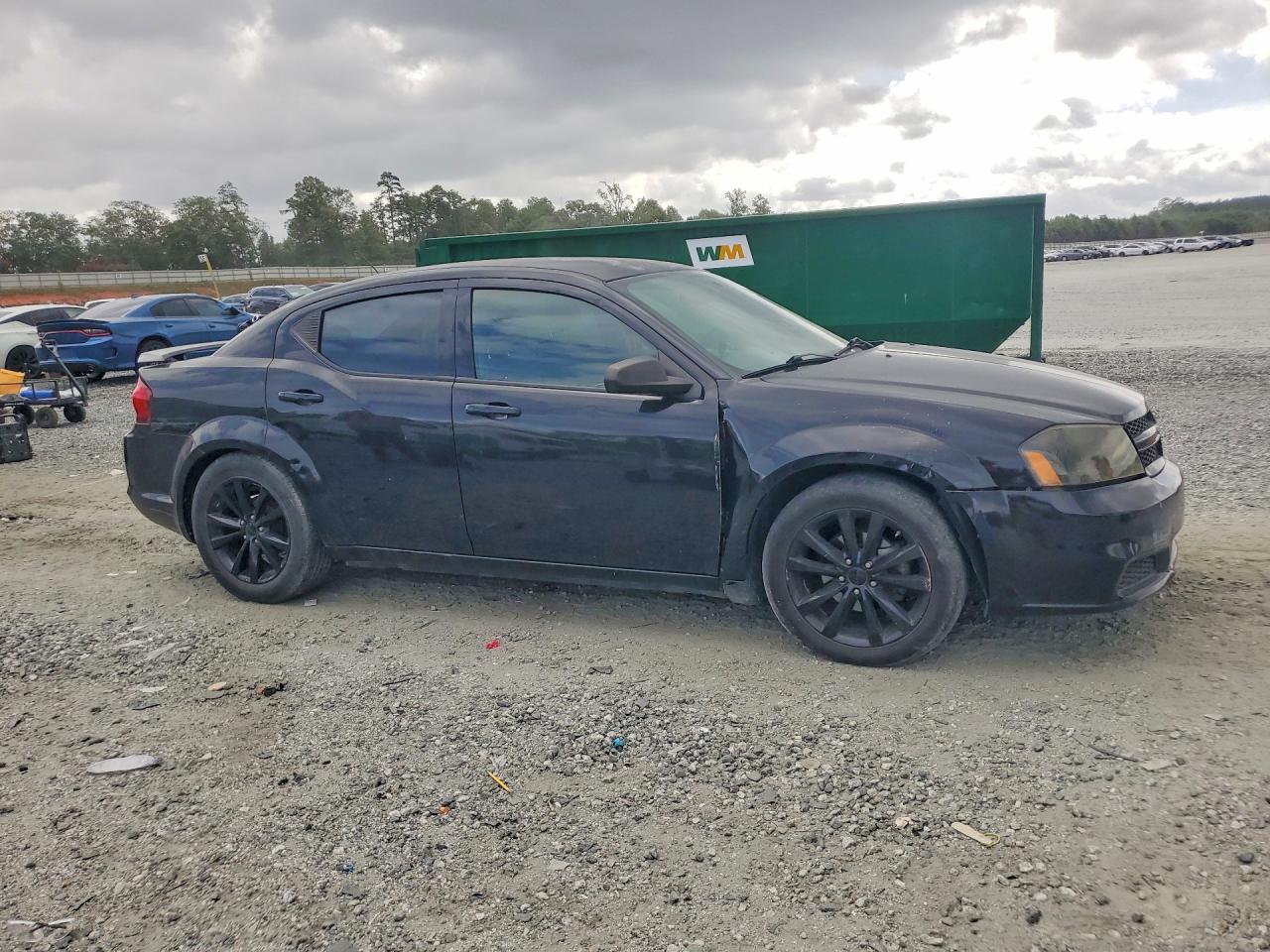 2014 Dodge Avenger Se Black vin: 1C3CDZAG4EN177361