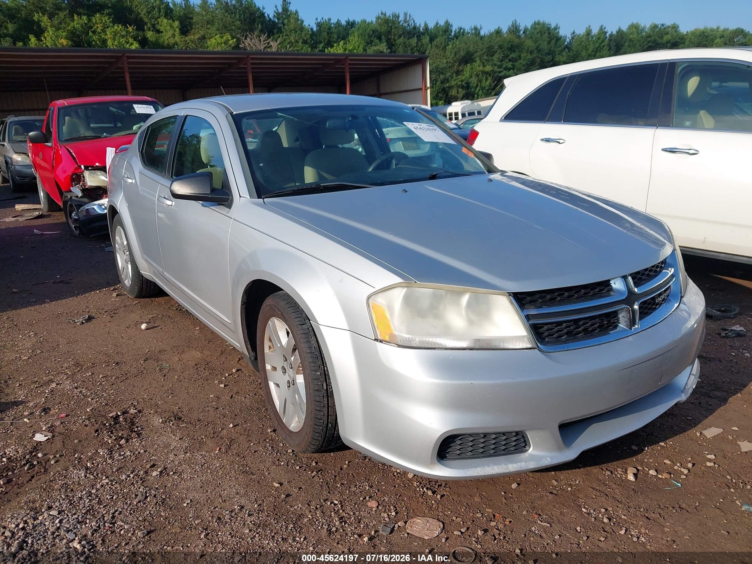 2012 Dodge Avenger Se Silver vin: 1C3CDZAG5CN269611