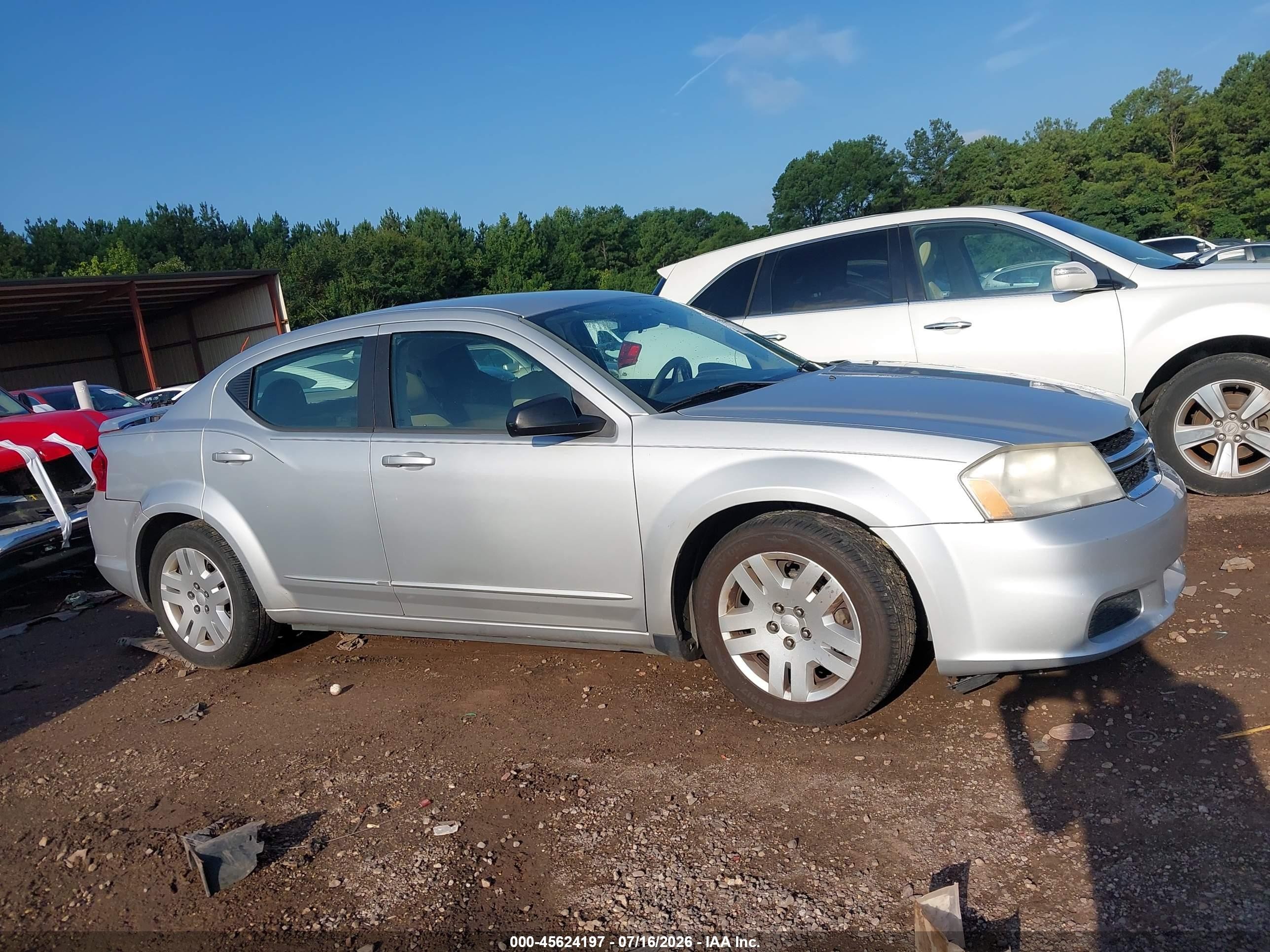 2012 Dodge Avenger Se Silver vin: 1C3CDZAG5CN269611