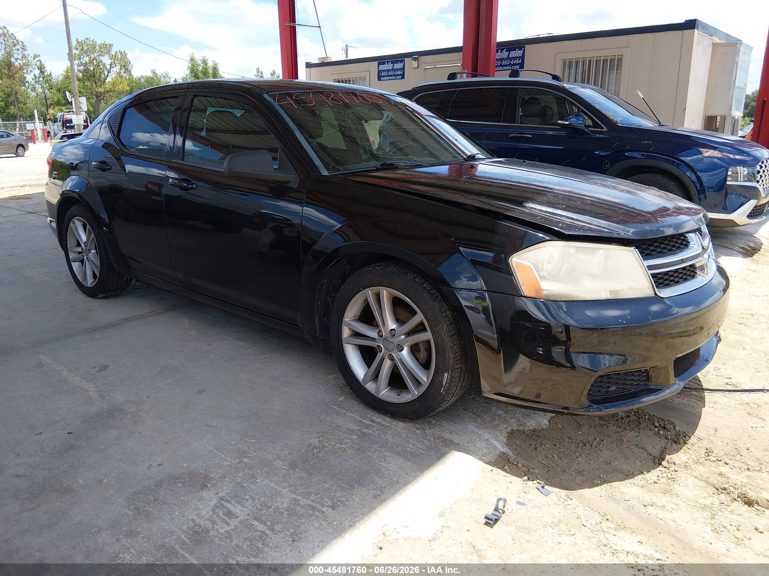 2013 Dodge Avenger Se V6 Black vin: 1C3CDZAG5DN521522