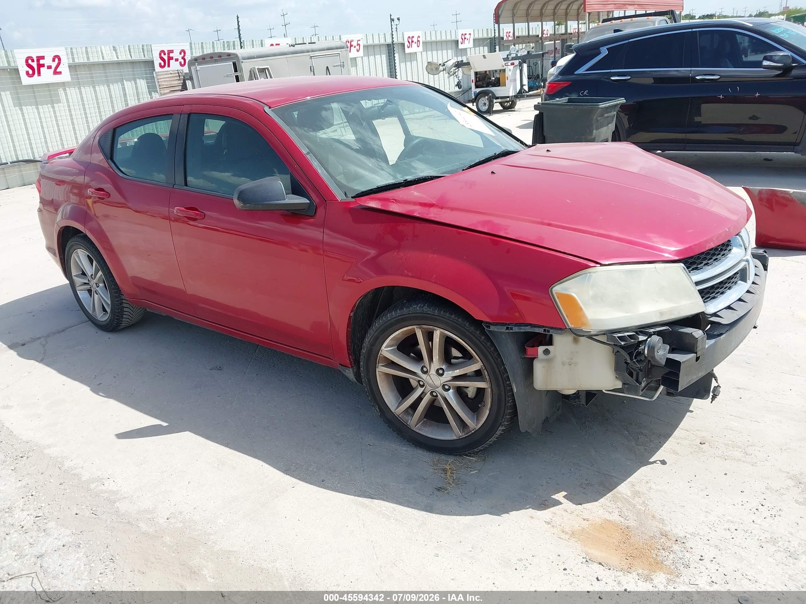 2013 Dodge Avenger Se V6 Red vin: 1C3CDZAG5DN552785