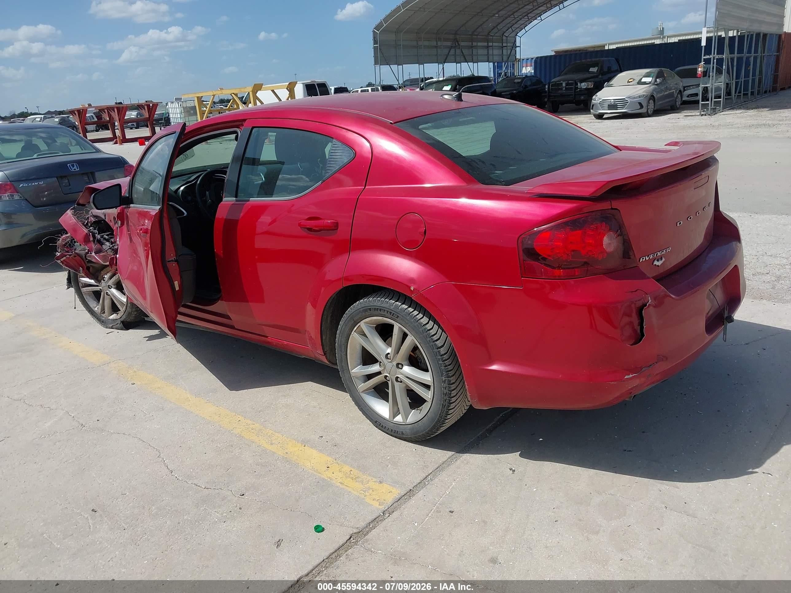 2013 Dodge Avenger Se V6 Красный vin: 1C3CDZAG5DN552785