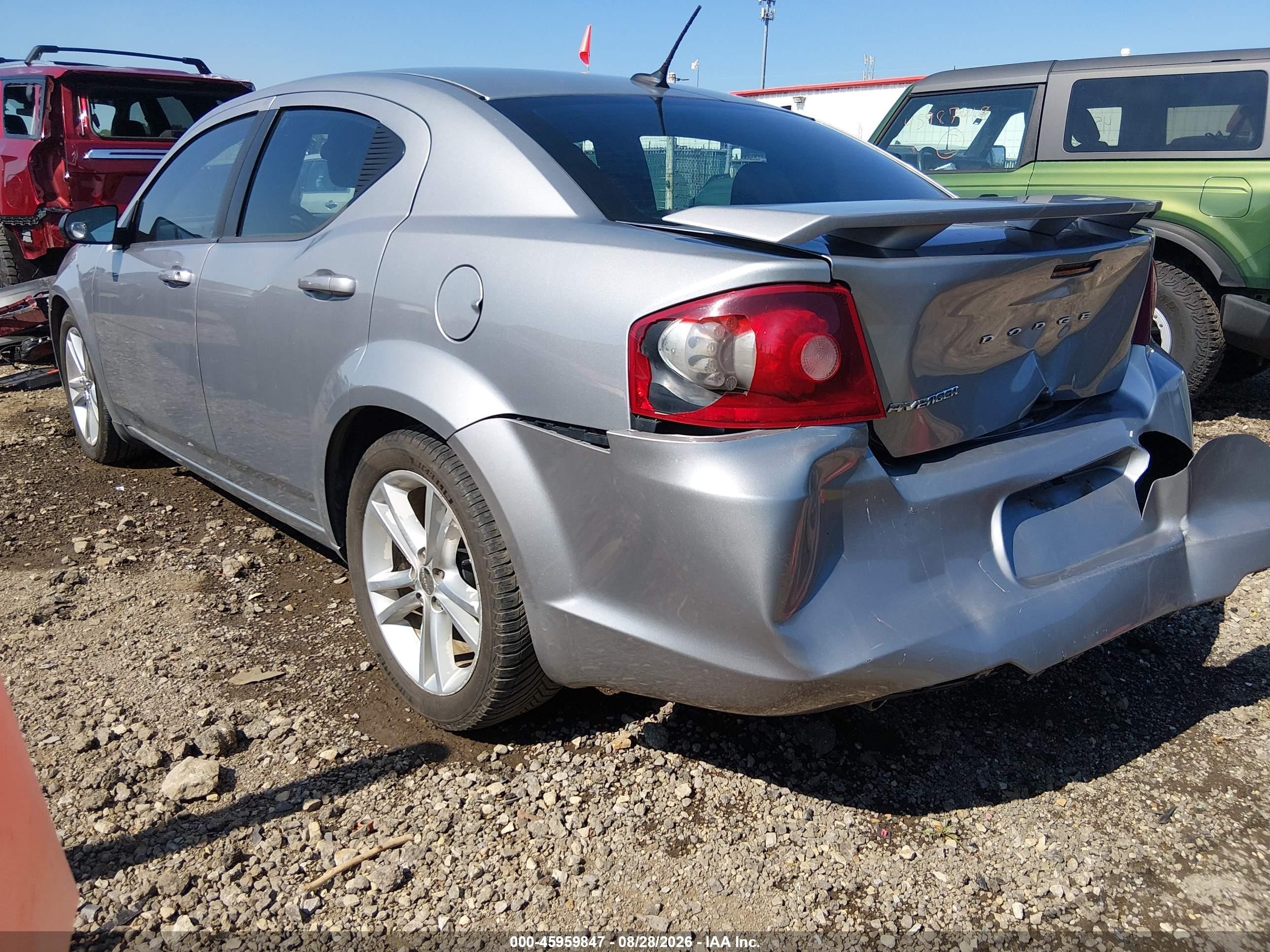 2014 Dodge Avenger Se Silver vin: 1C3CDZAG5EN155207