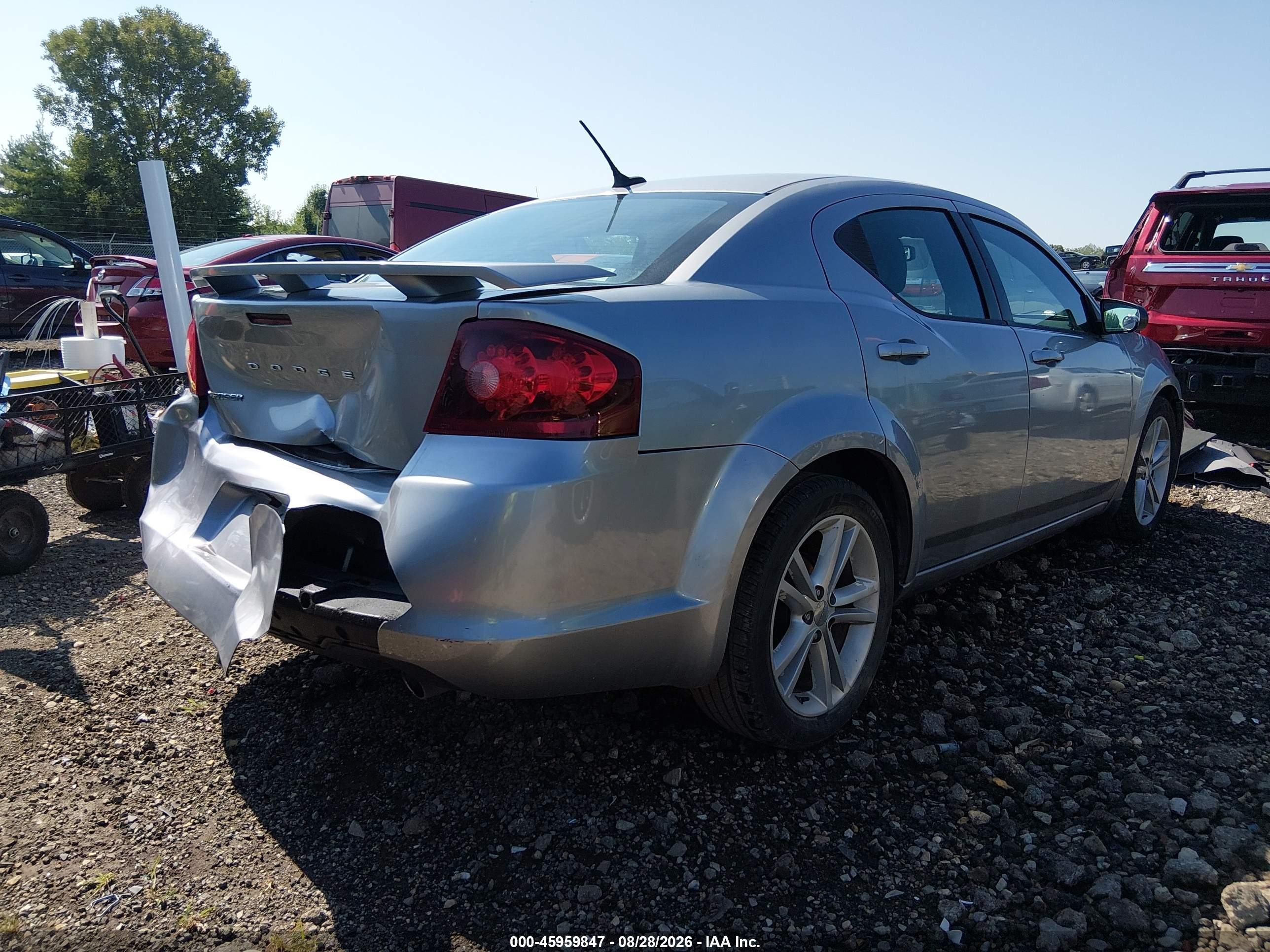 2014 Dodge Avenger Se Silver vin: 1C3CDZAG5EN155207