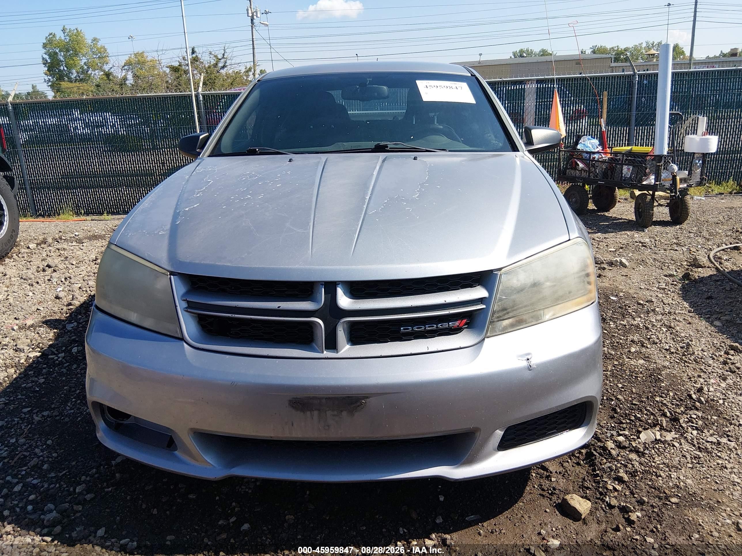 2014 Dodge Avenger Se Silver vin: 1C3CDZAG5EN155207