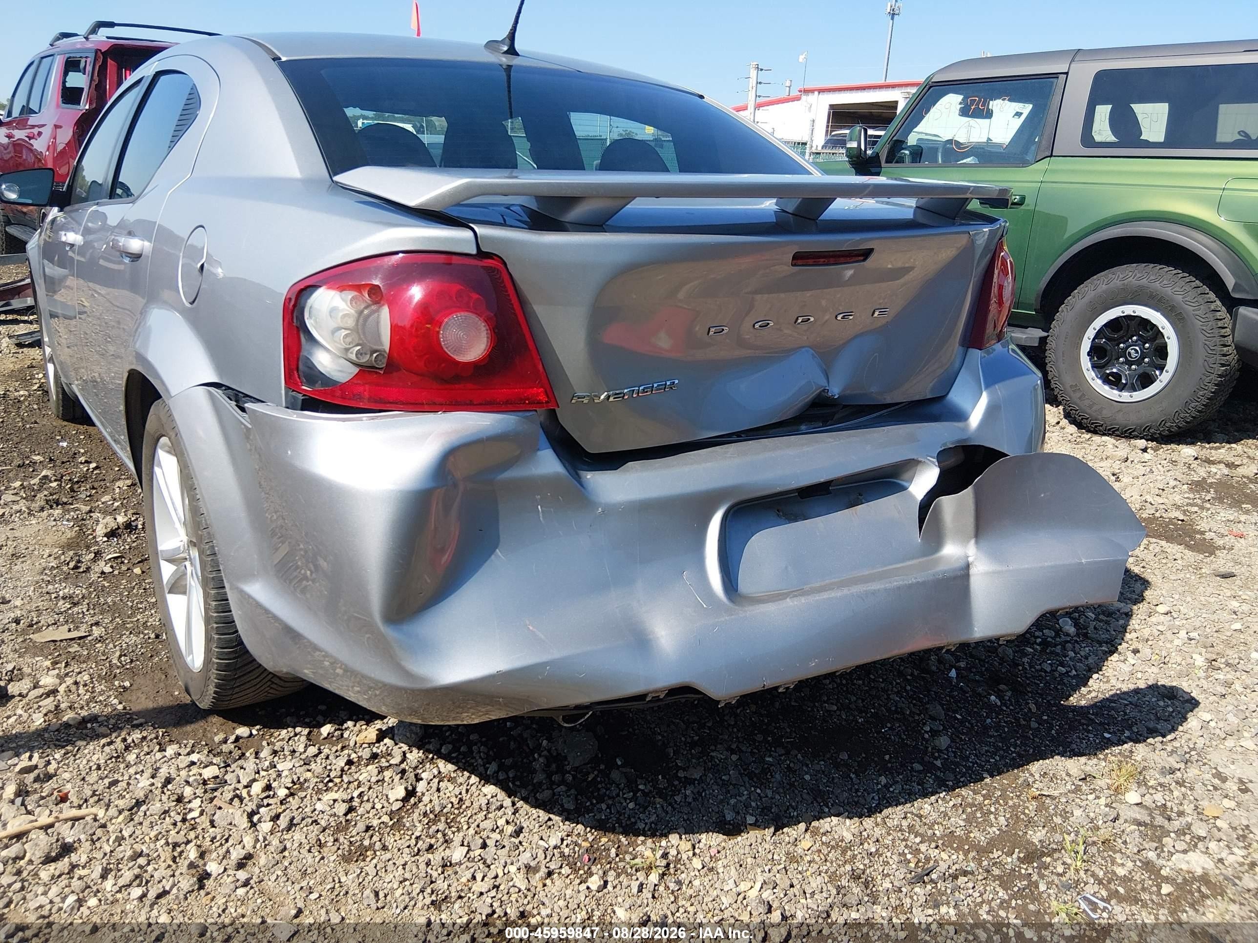 2014 Dodge Avenger Se Silver vin: 1C3CDZAG5EN155207