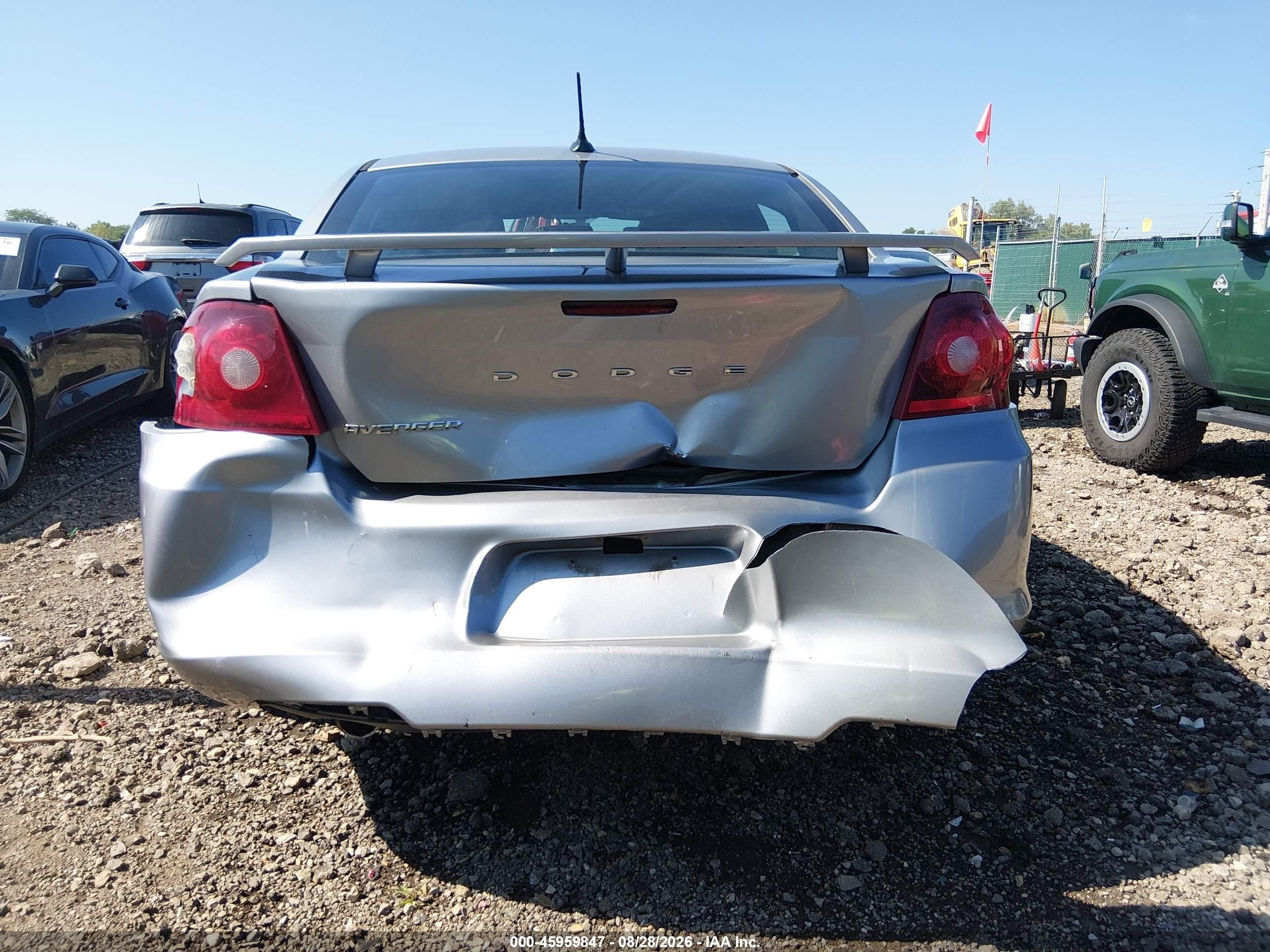 2014 Dodge Avenger Se Silver vin: 1C3CDZAG5EN155207