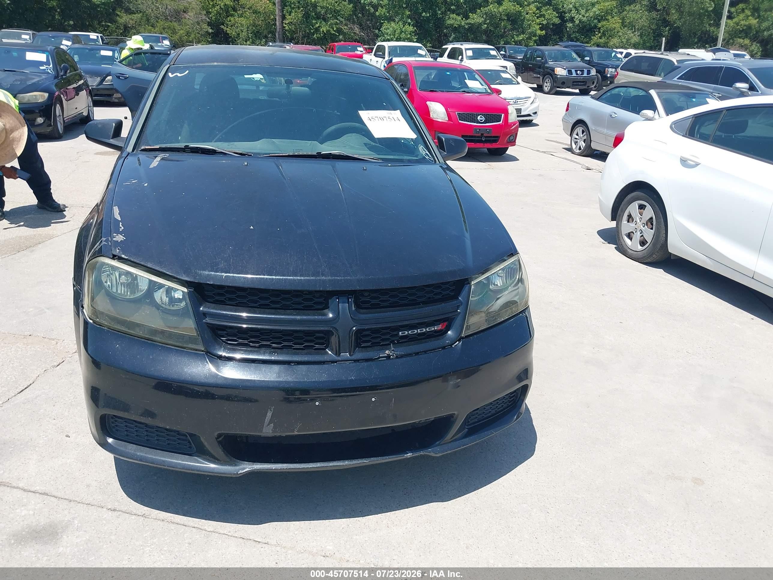 2013 Dodge Avenger Se V6 Black vin: 1C3CDZAG6DN748220