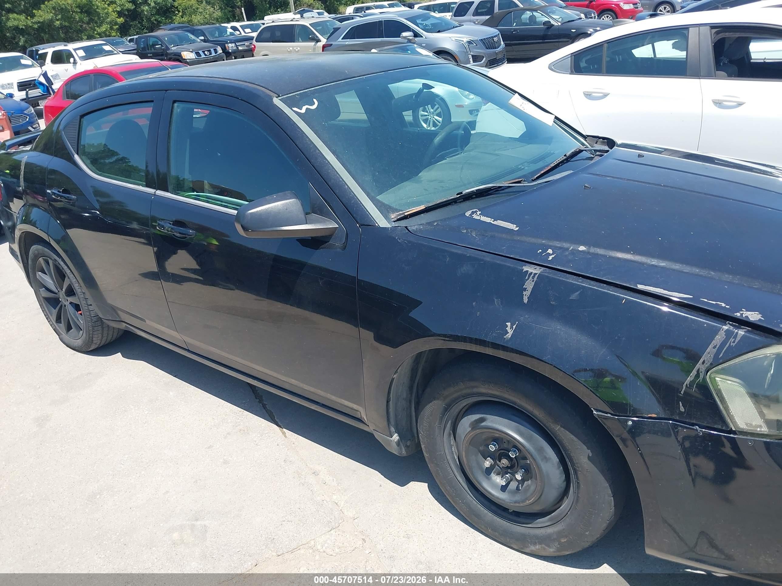 2013 Dodge Avenger Se V6 Black vin: 1C3CDZAG6DN748220