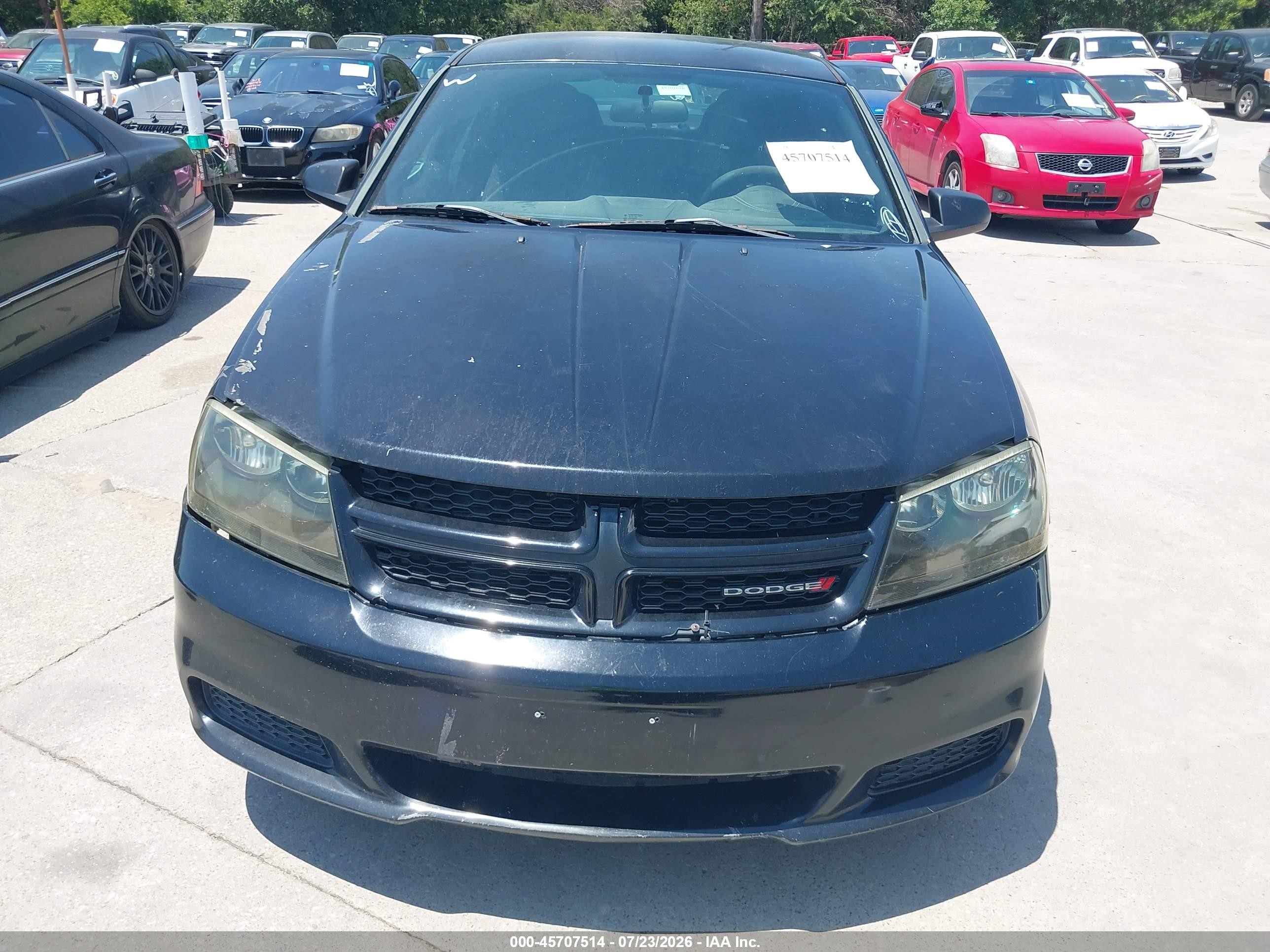 2013 Dodge Avenger Se V6 Black vin: 1C3CDZAG6DN748220