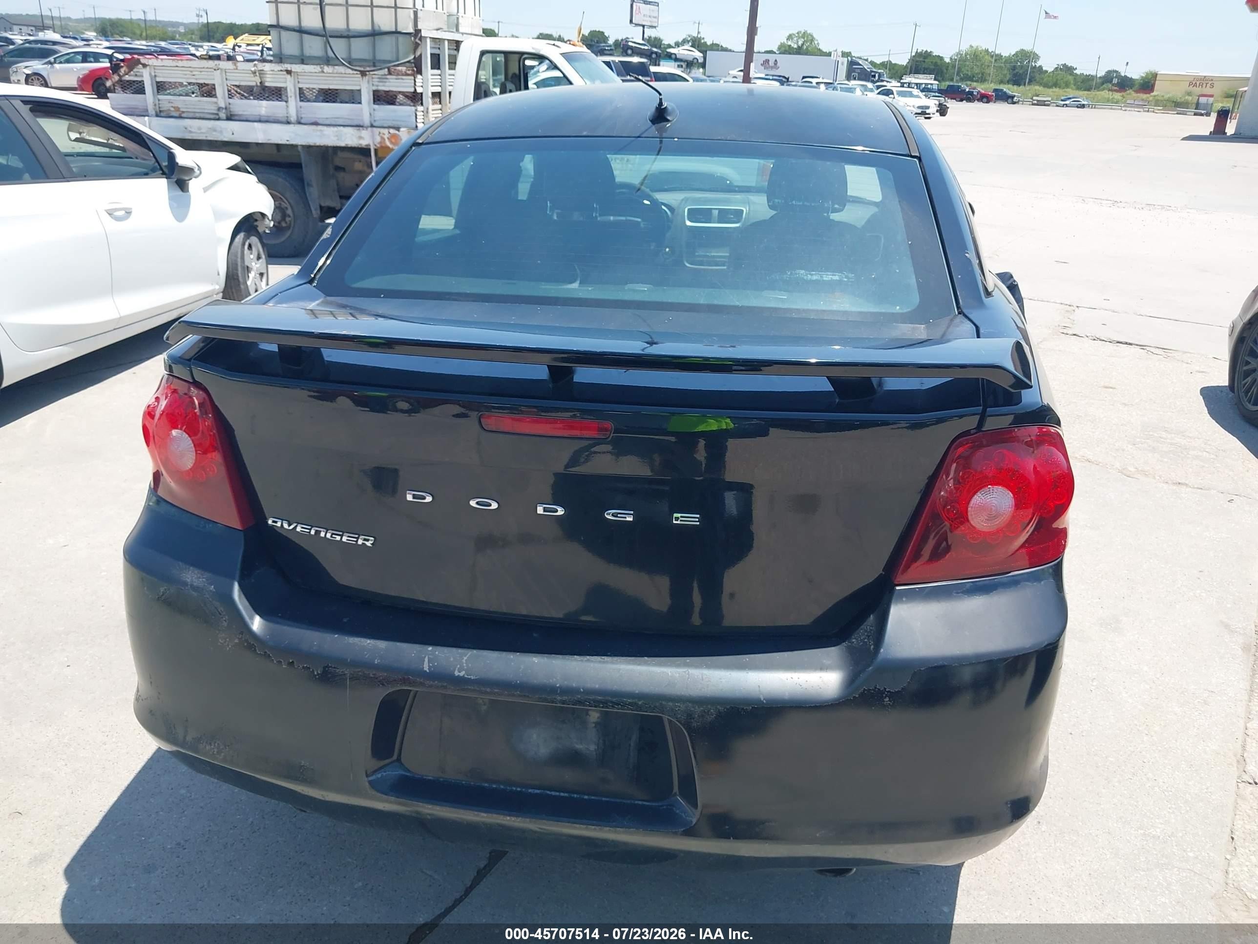 2013 Dodge Avenger Se V6 Black vin: 1C3CDZAG6DN748220