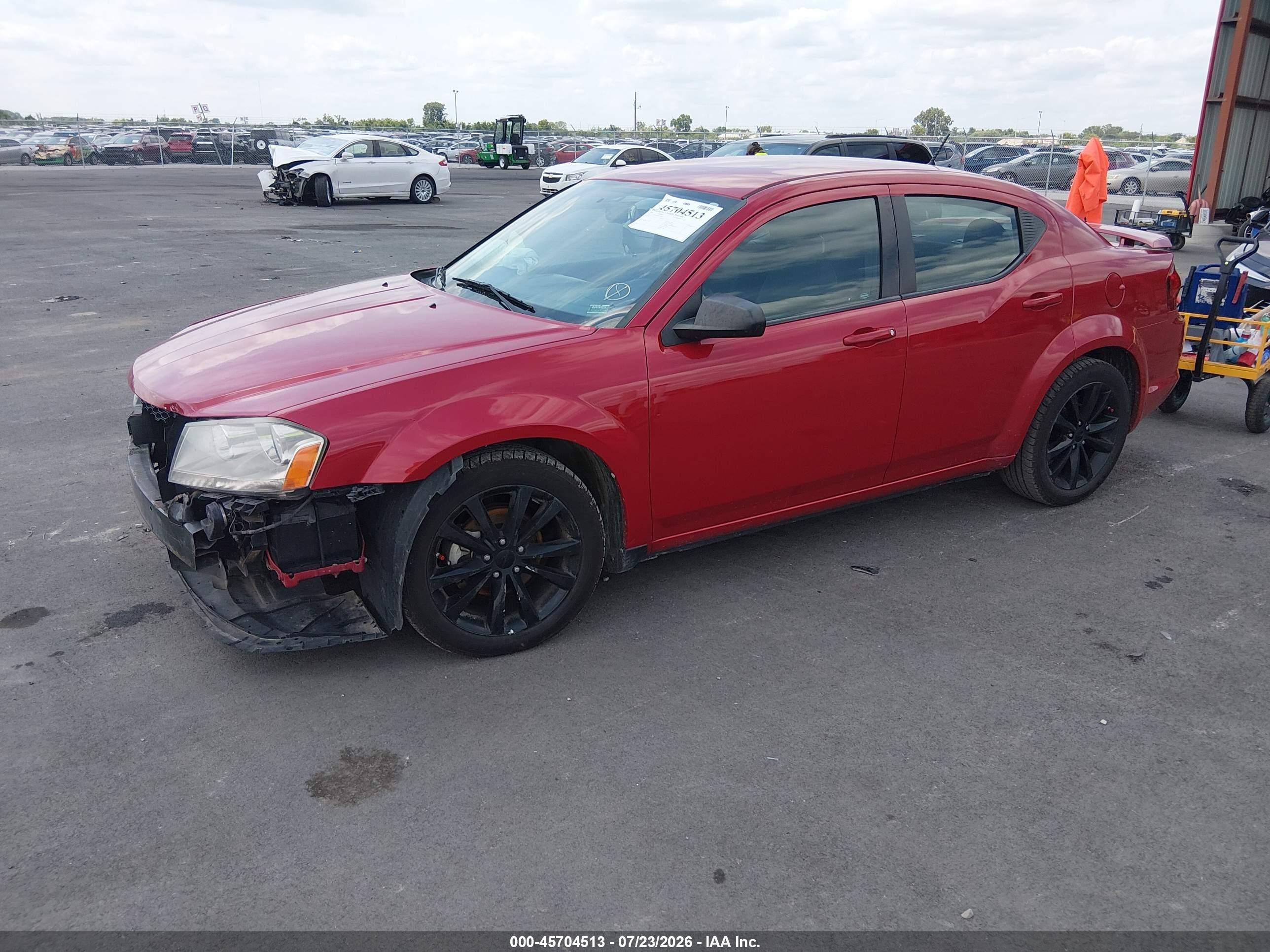 2013 Dodge Avenger Se V6 Red vin: 1C3CDZAG6DN757614