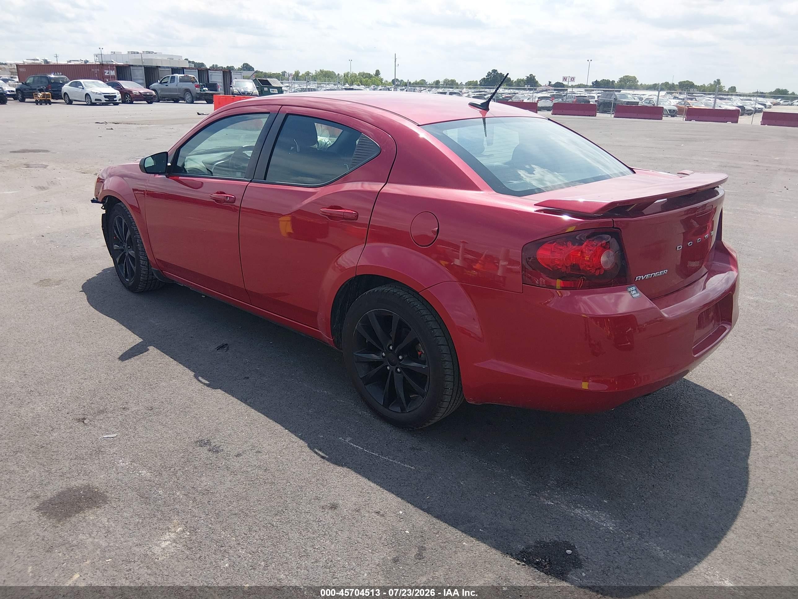 2013 Dodge Avenger Se V6 Red vin: 1C3CDZAG6DN757614