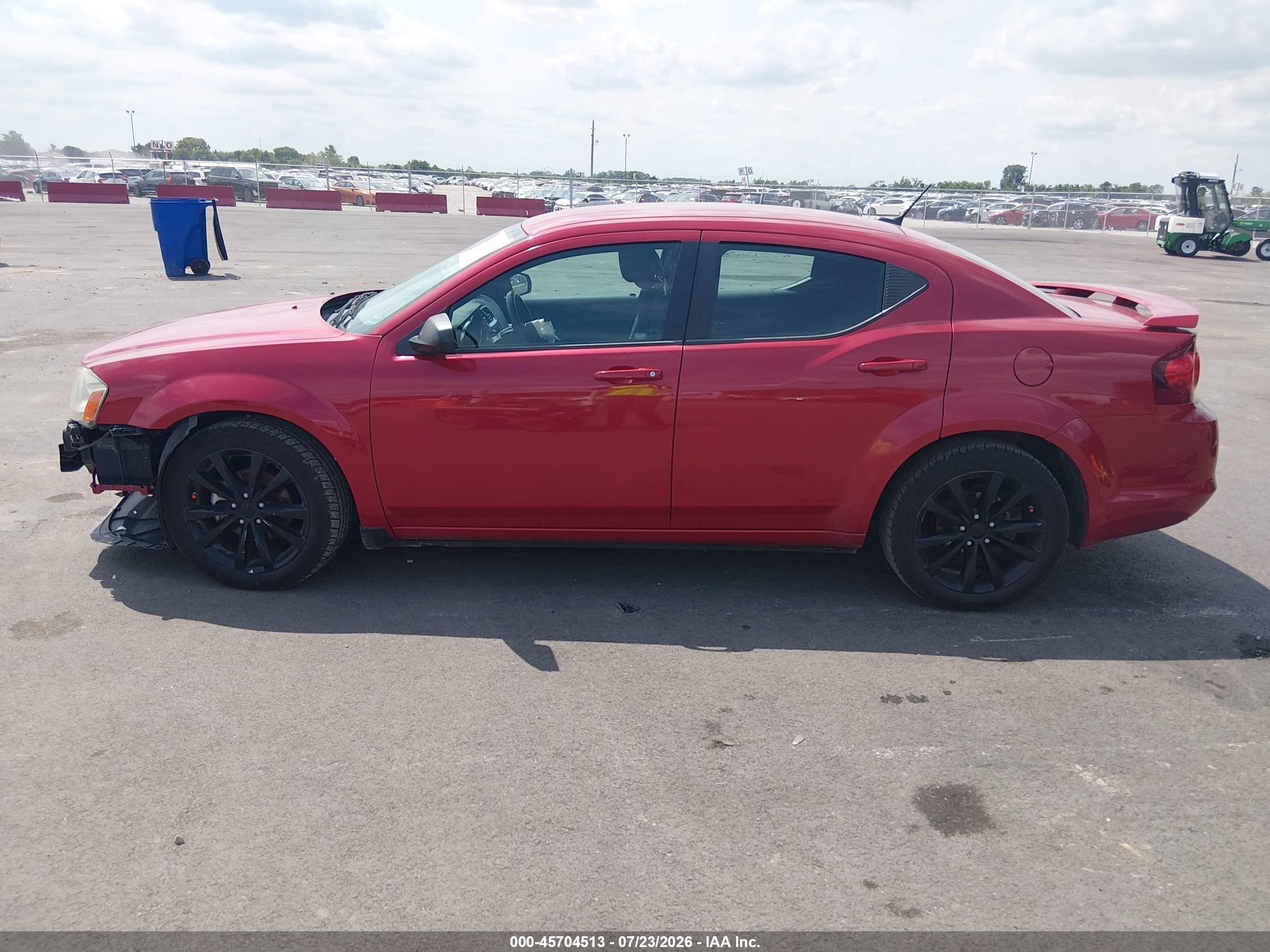 2013 Dodge Avenger Se V6 Red vin: 1C3CDZAG6DN757614