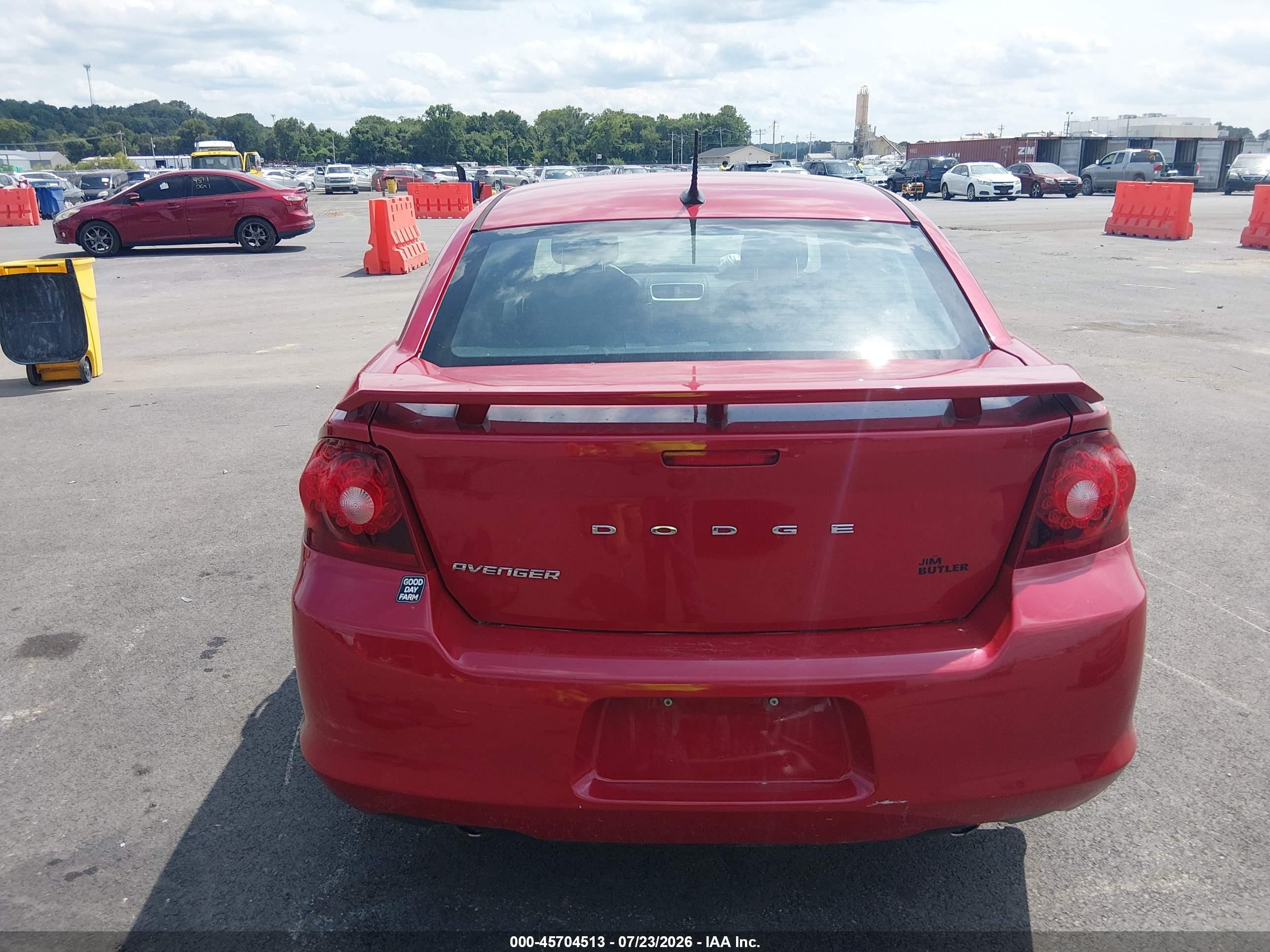 2013 Dodge Avenger Se V6 Red vin: 1C3CDZAG6DN757614