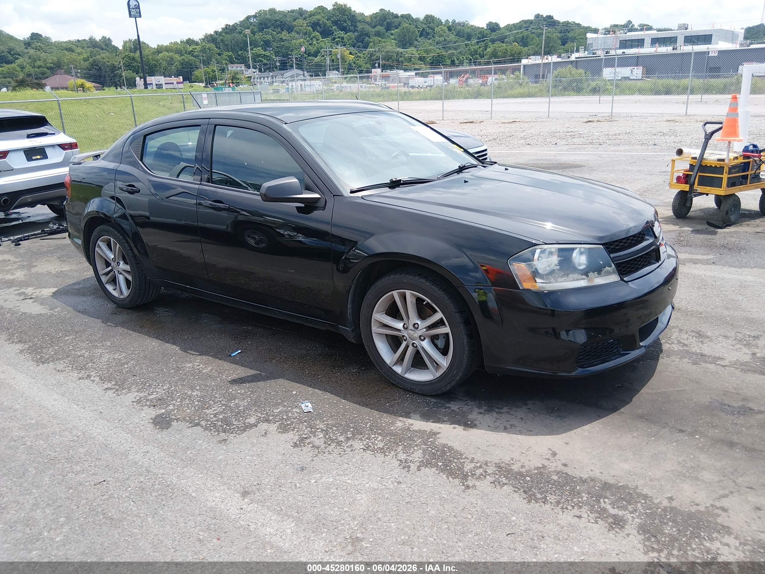 2014 Dodge Avenger Se Black vin: 1C3CDZAG7EN129711