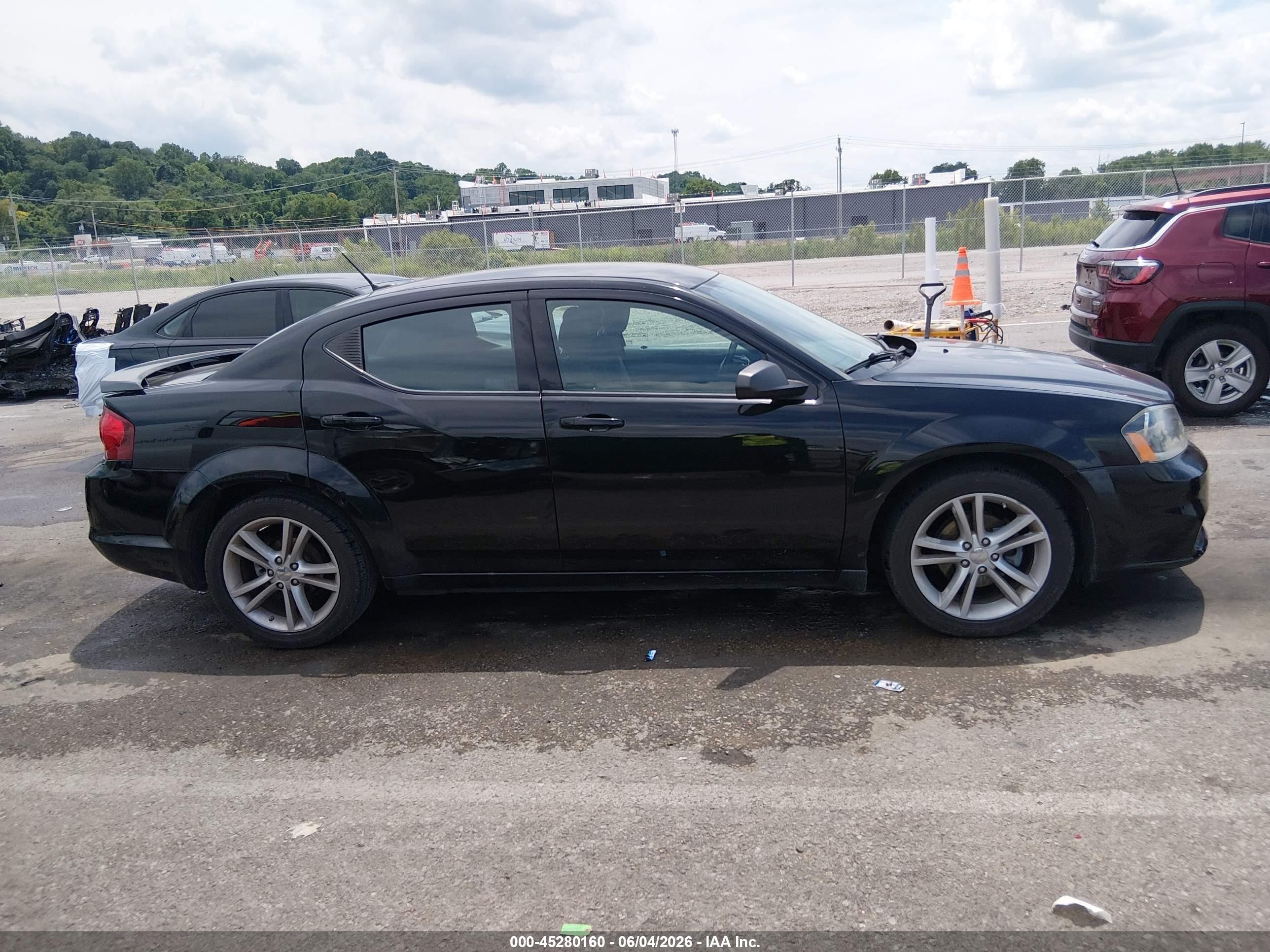 2014 Dodge Avenger Se Black vin: 1C3CDZAG7EN129711