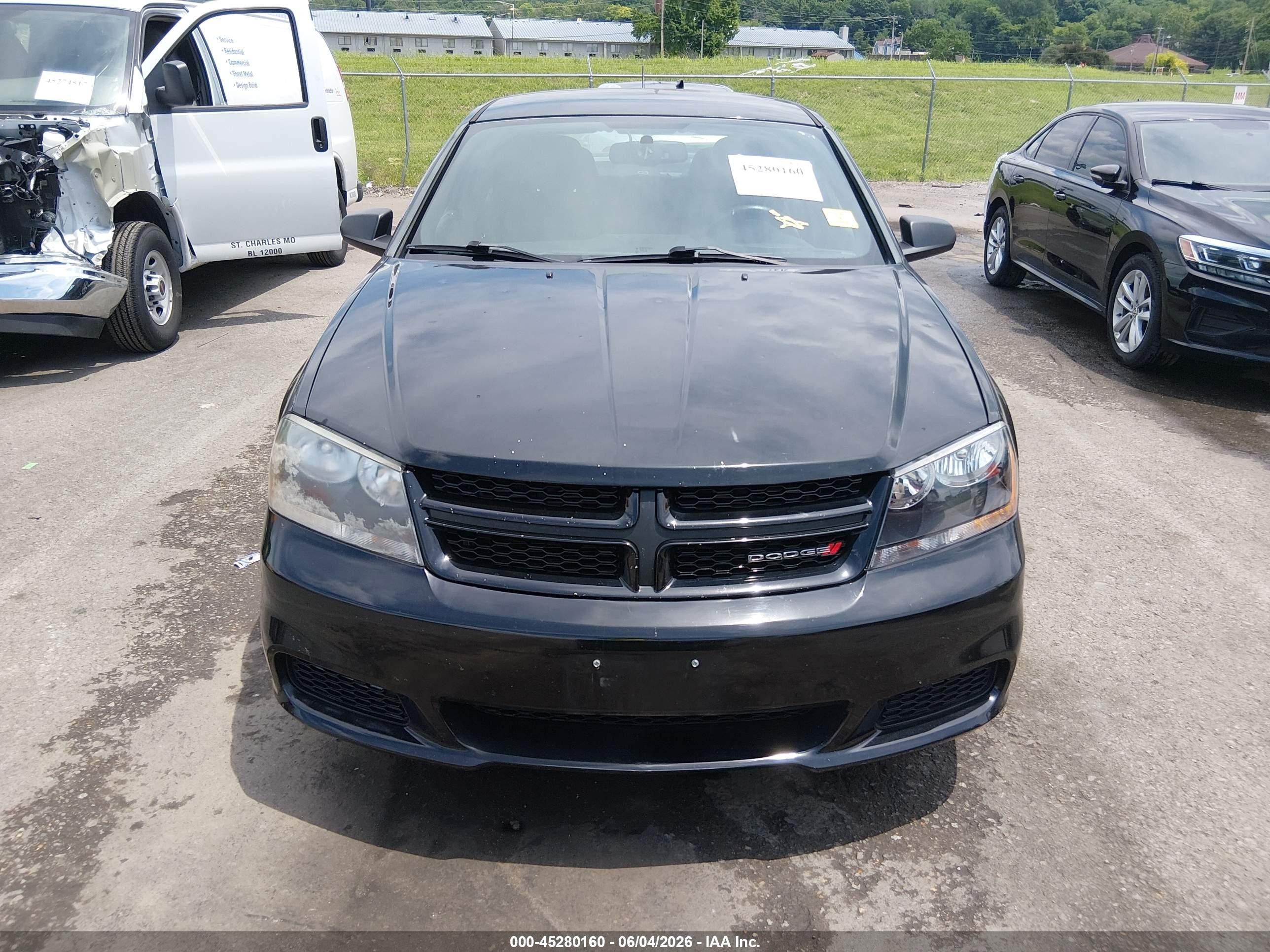 2014 Dodge Avenger Se Black vin: 1C3CDZAG7EN129711