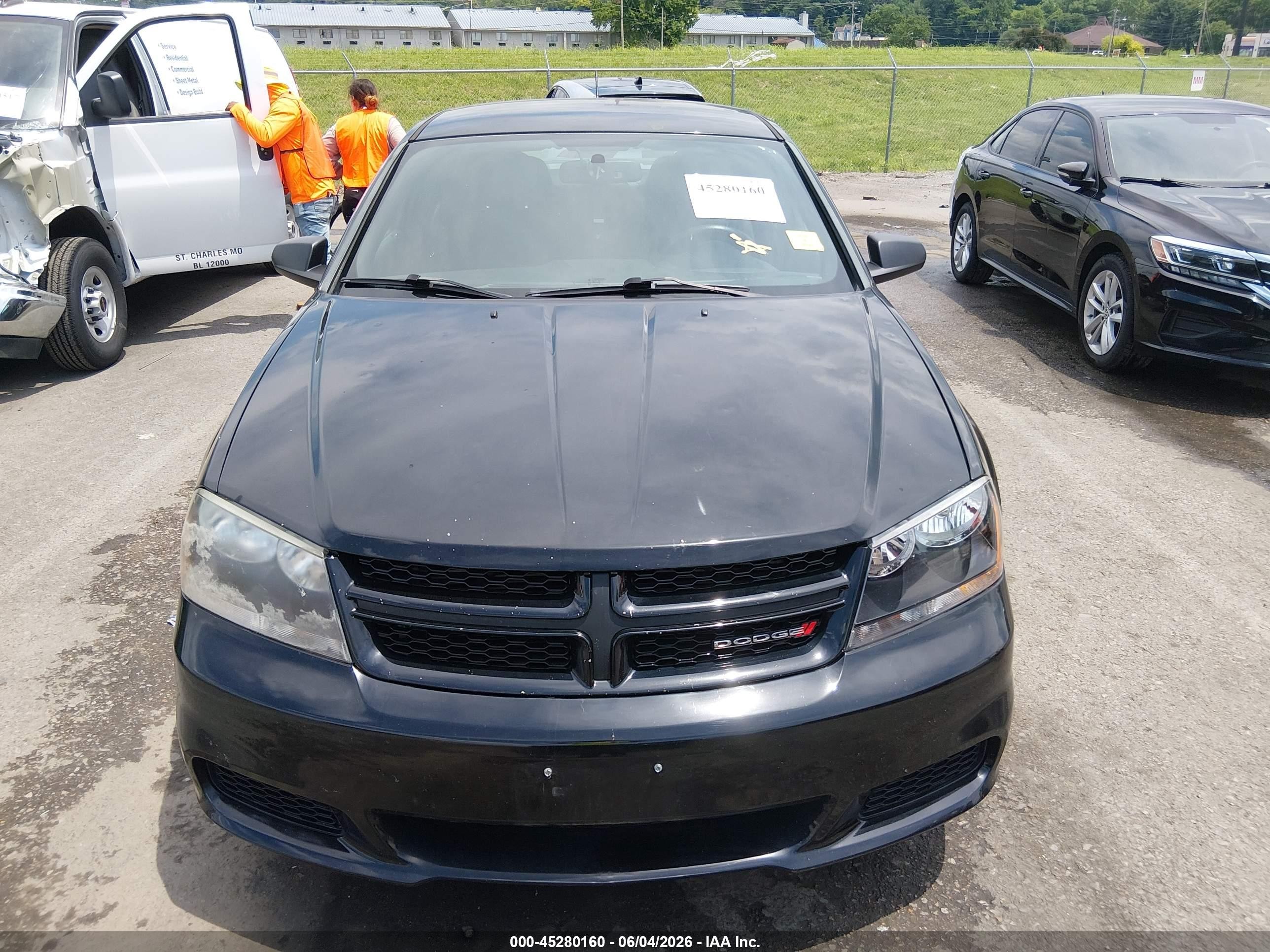 2014 Dodge Avenger Se Black vin: 1C3CDZAG7EN129711