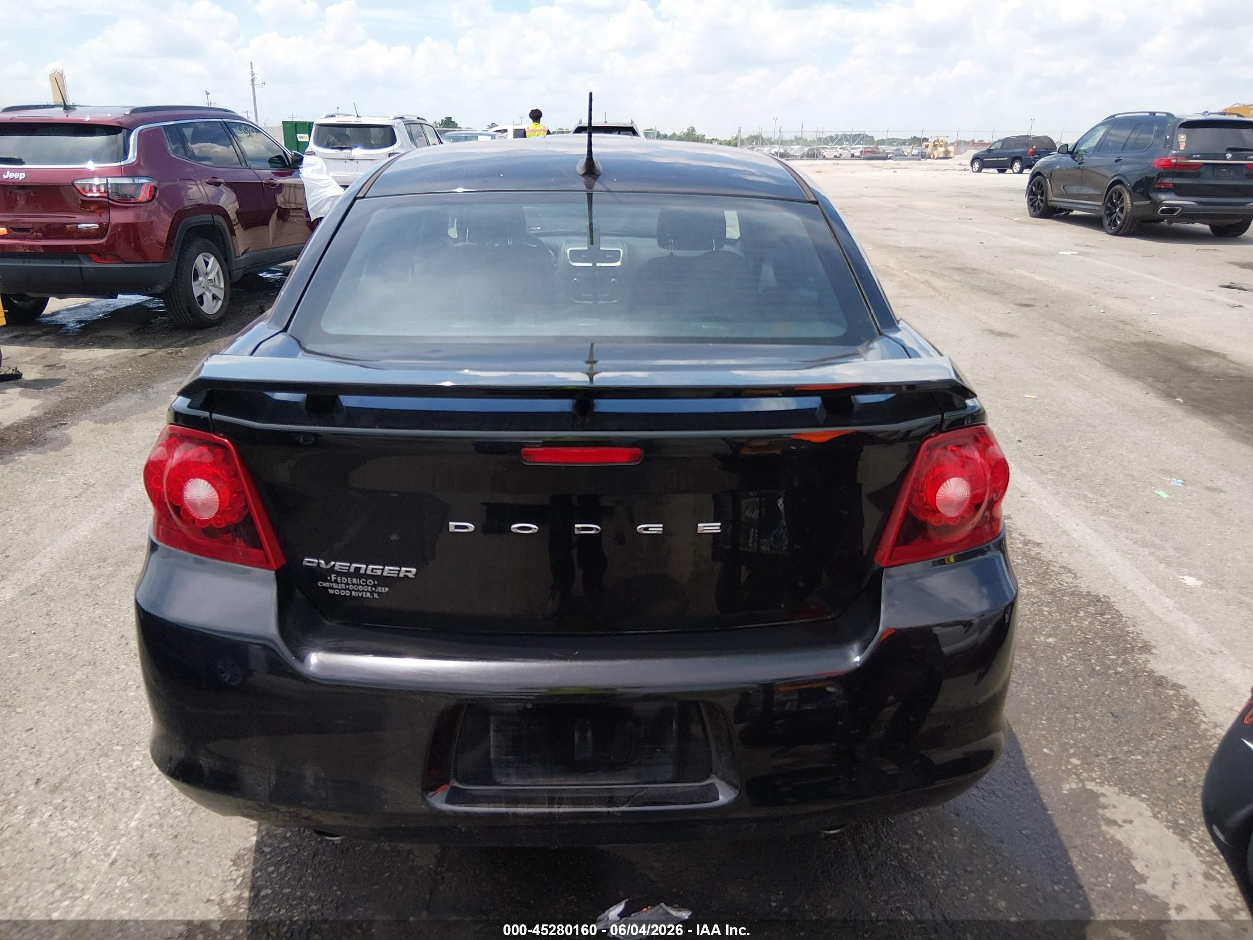 2014 Dodge Avenger Se Black vin: 1C3CDZAG7EN129711