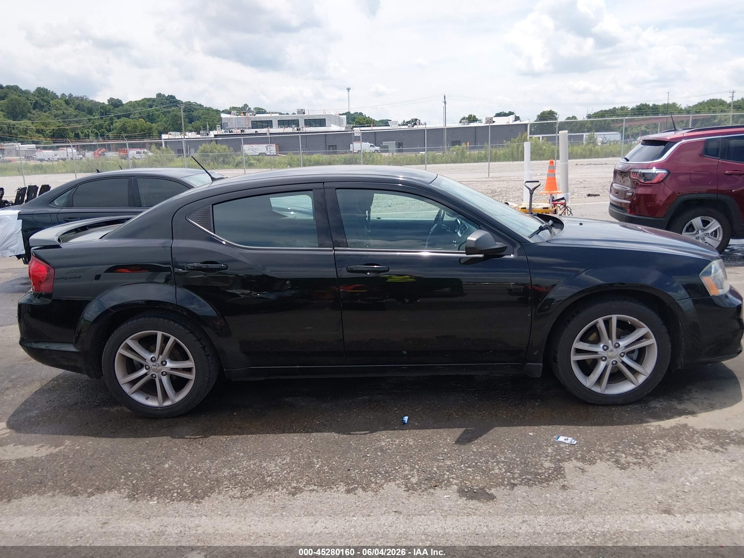 2014 Dodge Avenger Se Black vin: 1C3CDZAG7EN129711