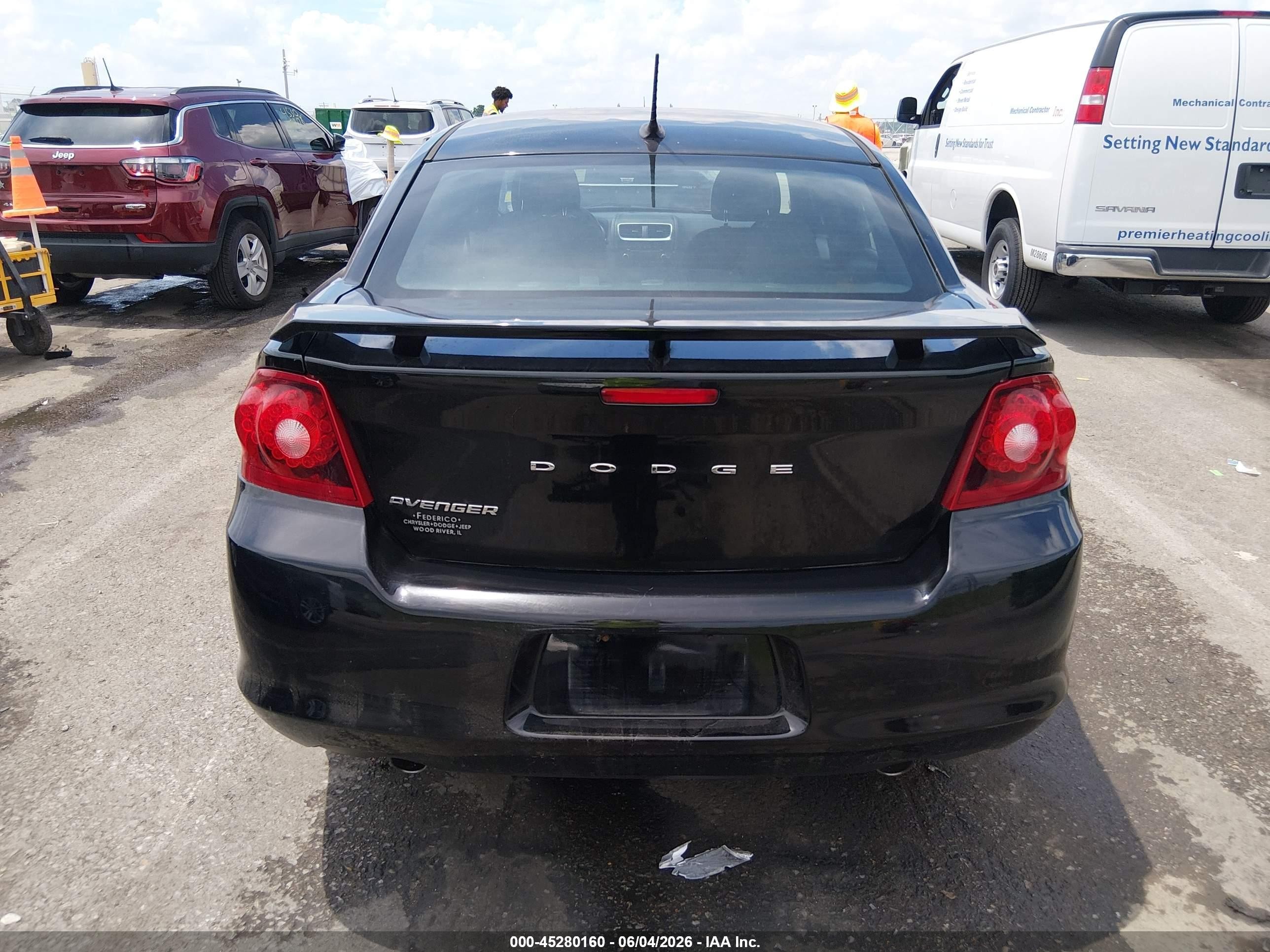 2014 Dodge Avenger Se Black vin: 1C3CDZAG7EN129711