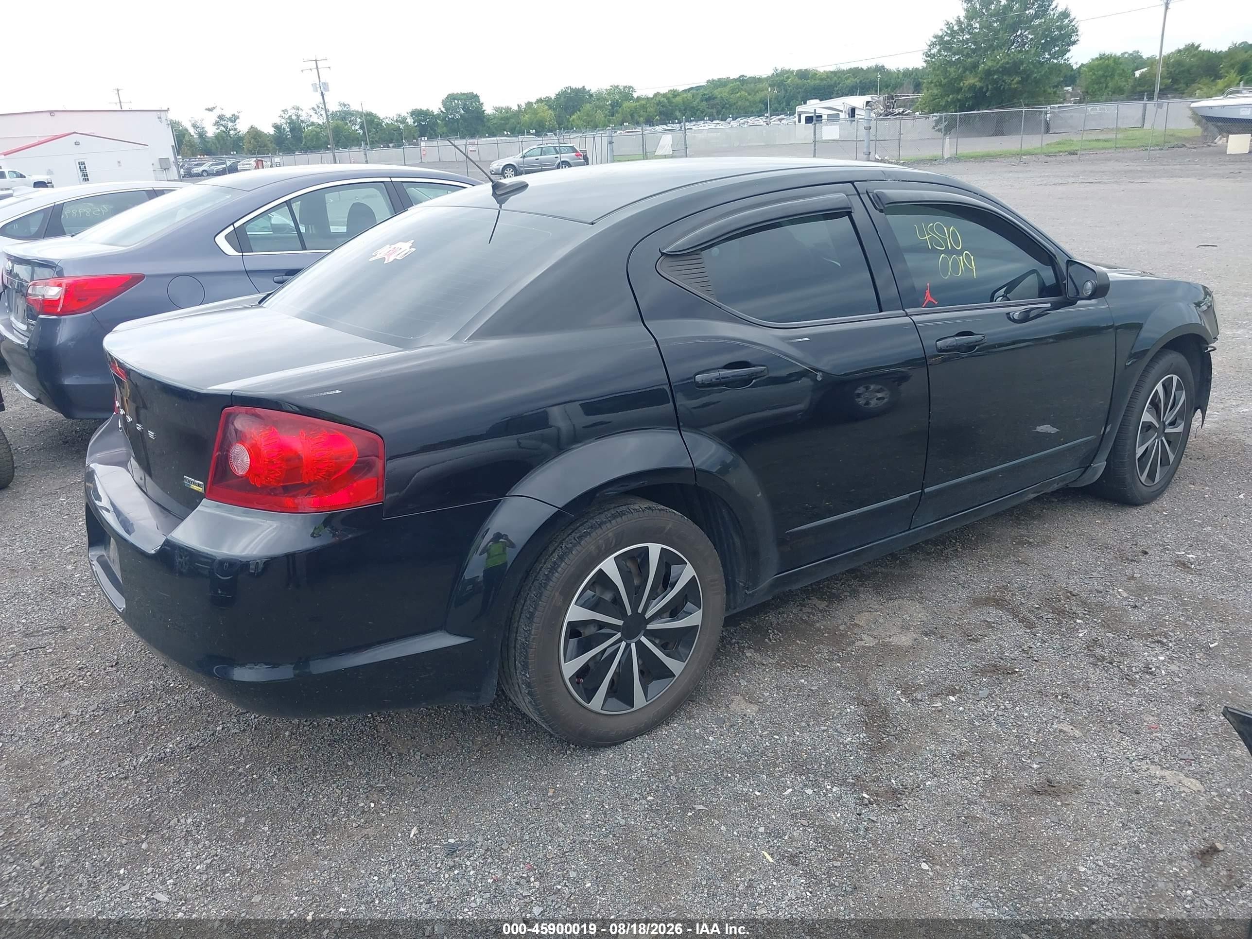 2012 Dodge Avenger Se Black vin: 1C3CDZAG8CN264418