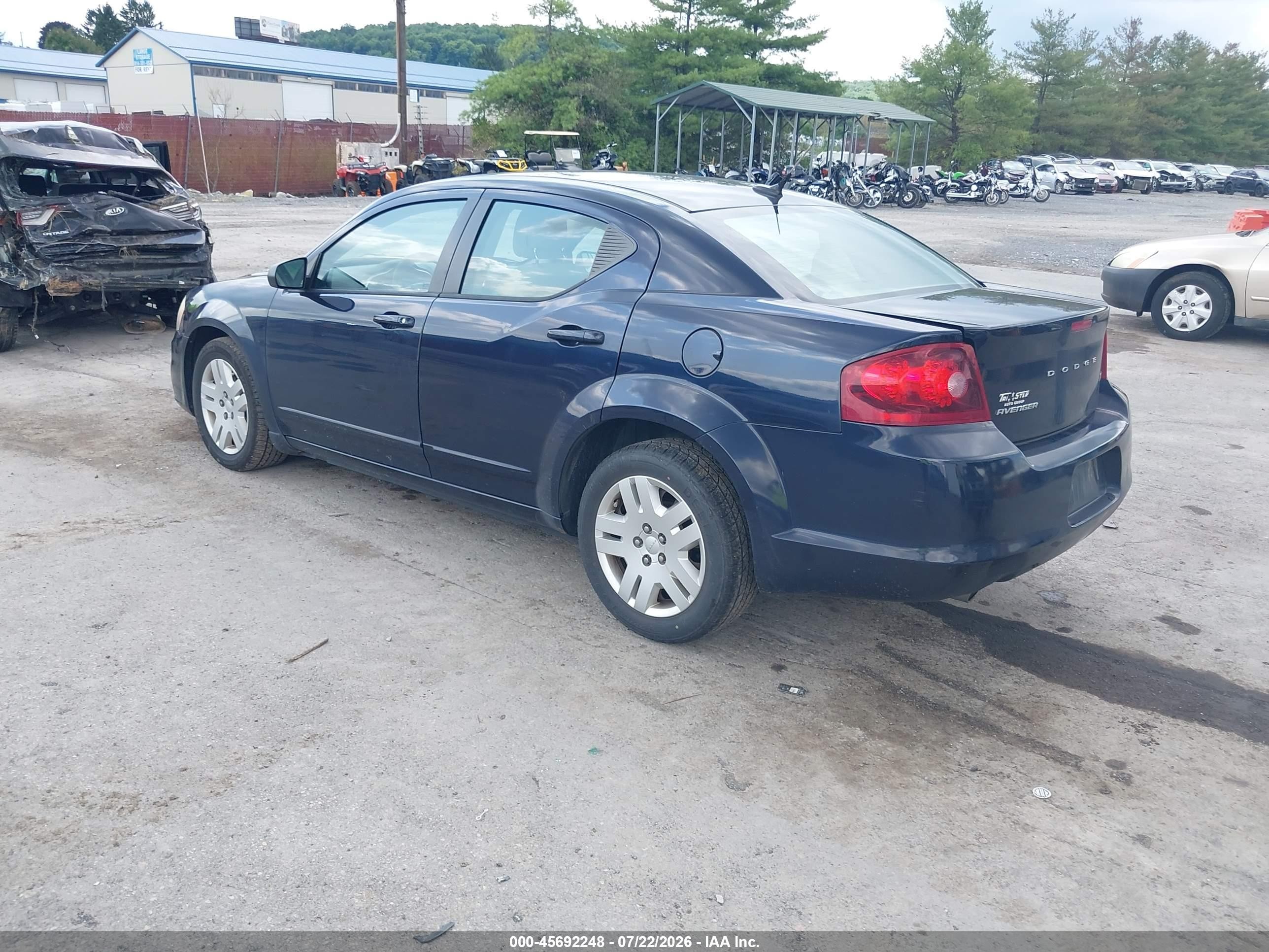 2012 Dodge Avenger Se Dark Blue vin: 1C3CDZAG8CN309356