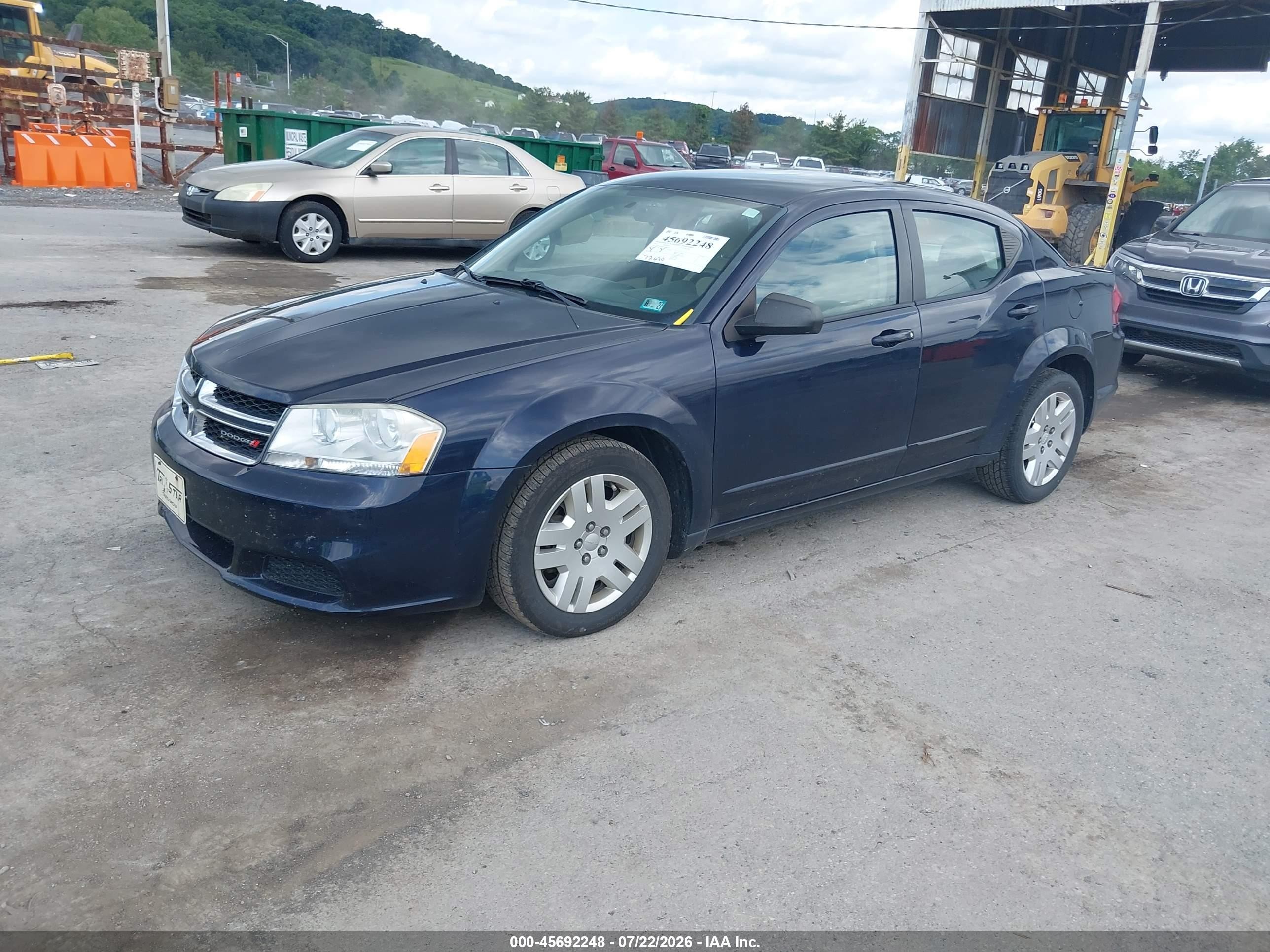 2012 Dodge Avenger Se Dark Blue vin: 1C3CDZAG8CN309356